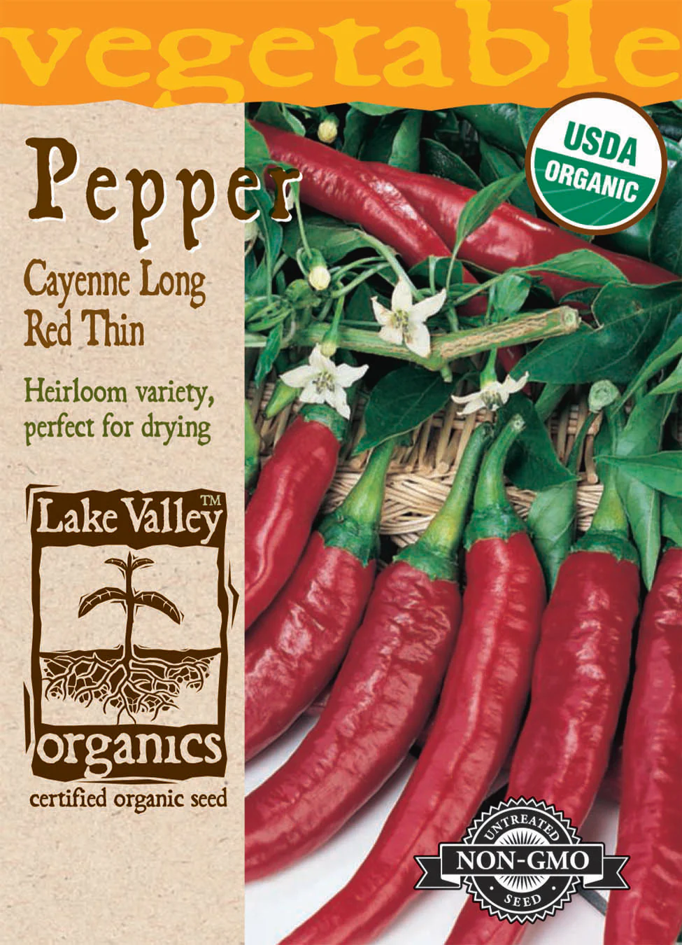 Pepper Hot Cayenne Red Organic LV