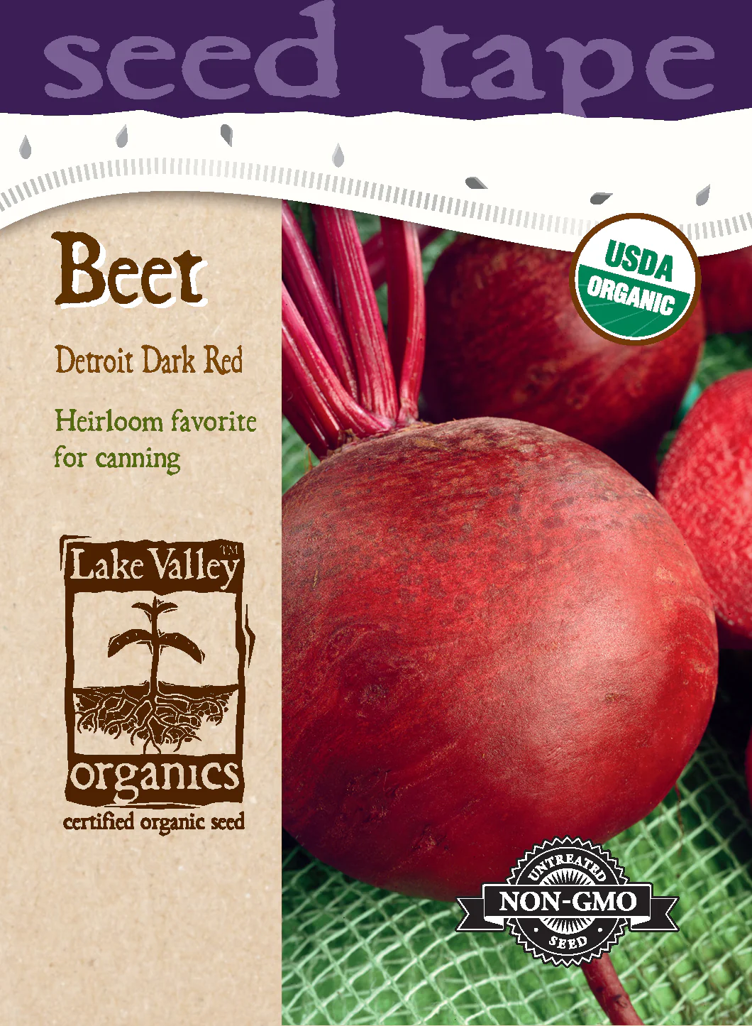 Beet Detroit Dark Red – Seed Tape LV