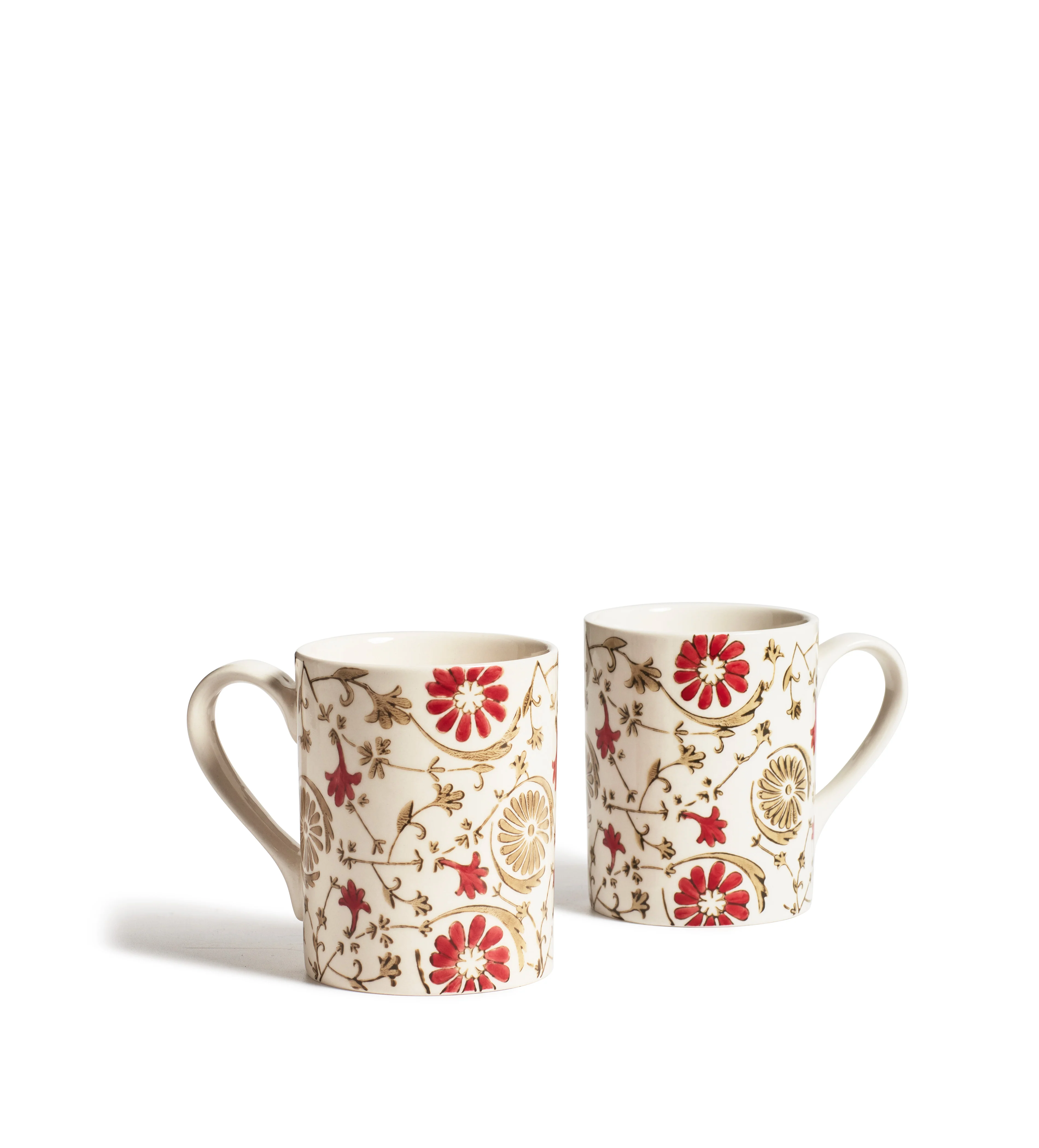 Sheki Mugs Pair – Olive