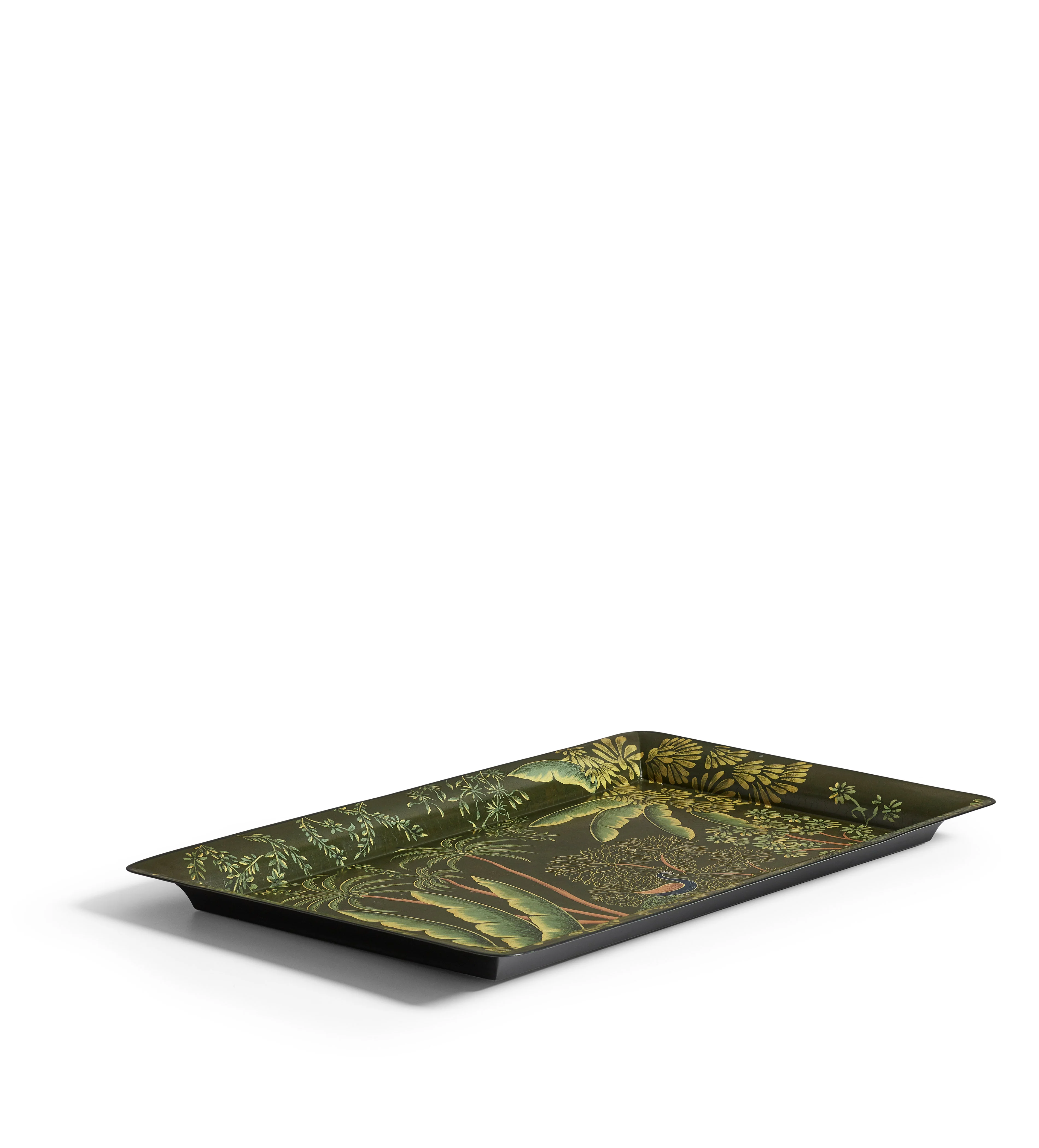 Large Palmier Ottoman Tray – Green