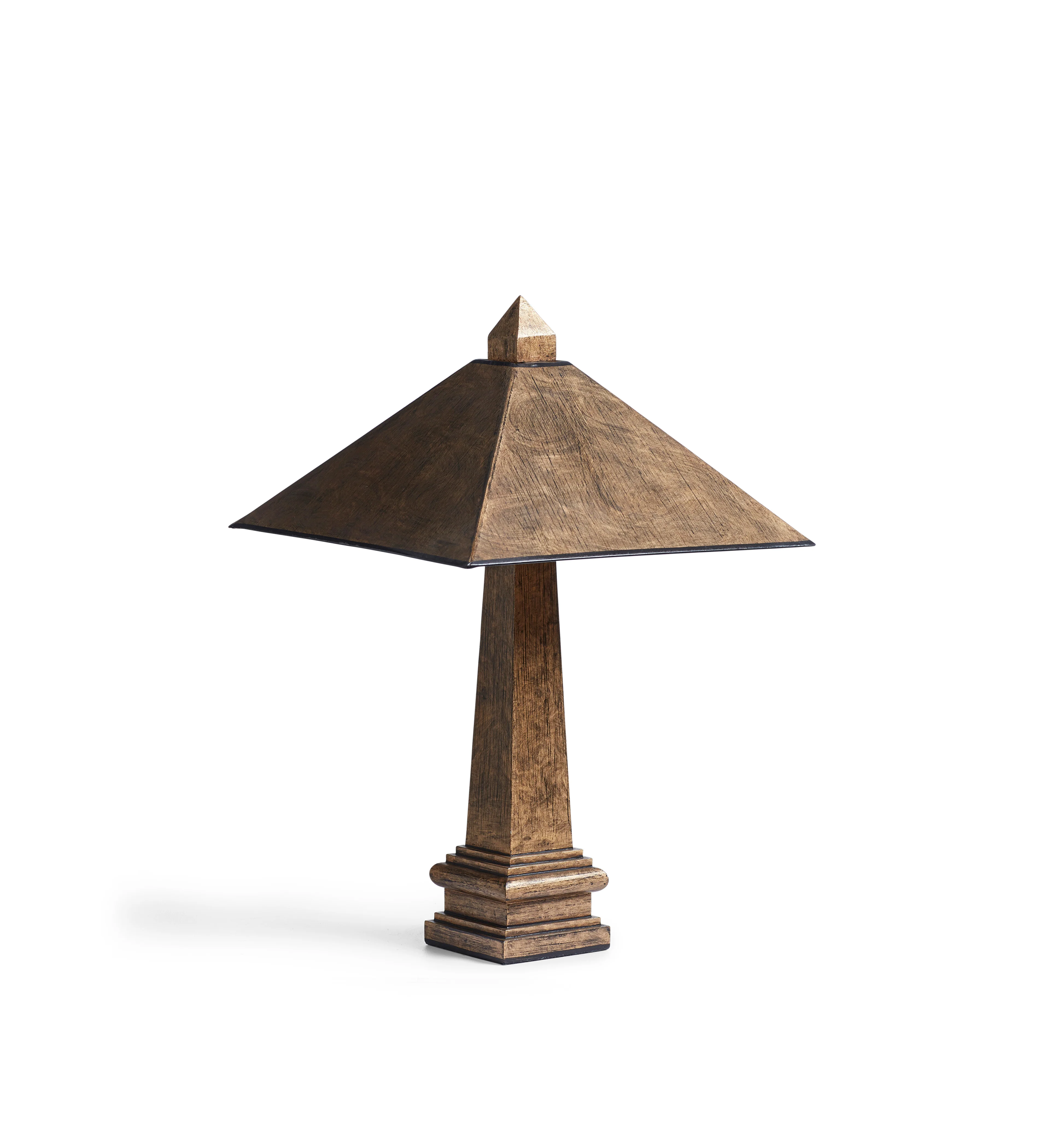 Piraamid Table Lamp and Shade – Rubbed Bronze
