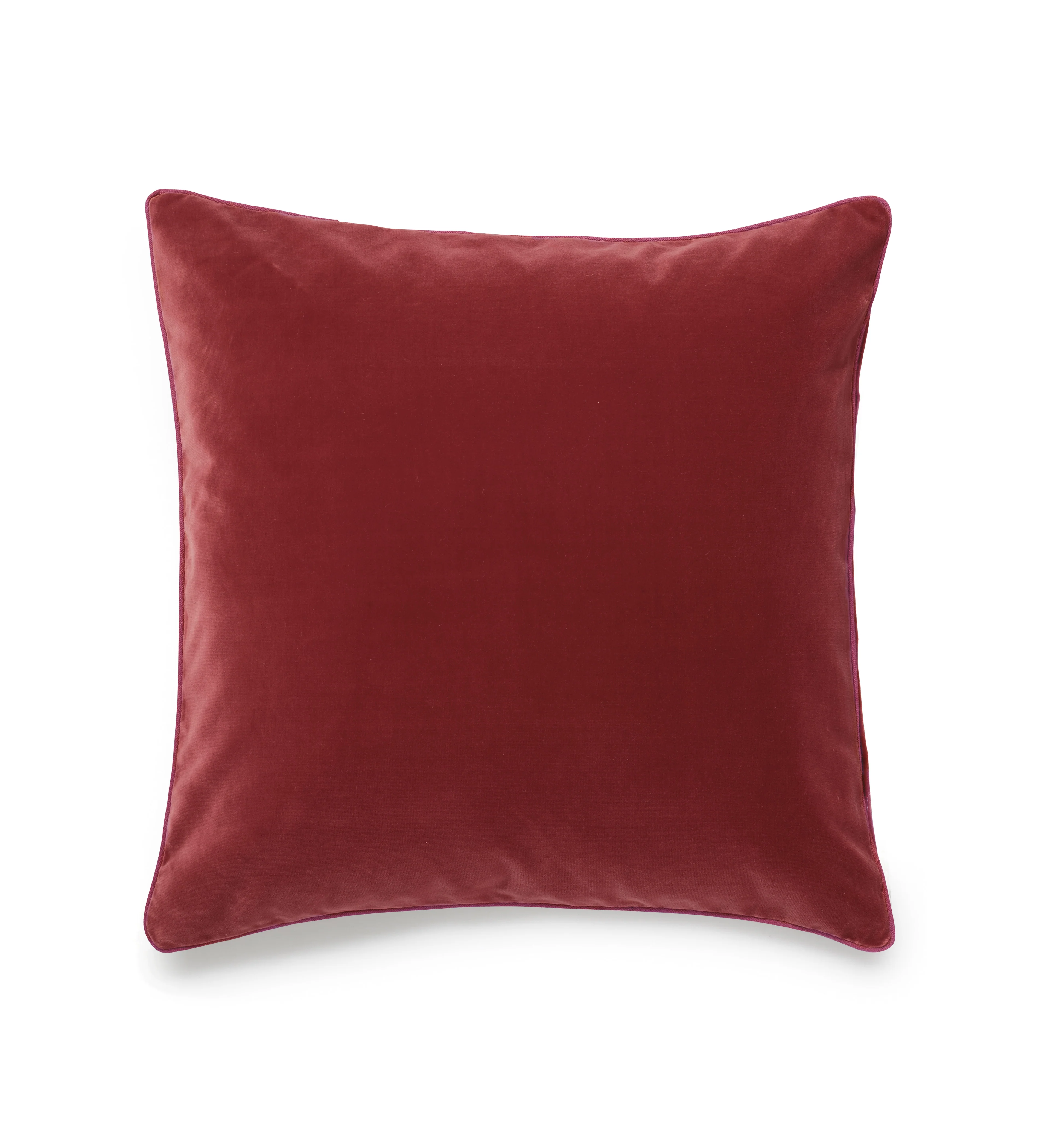 Plain Velvet Cushion Cover – Blood Orange