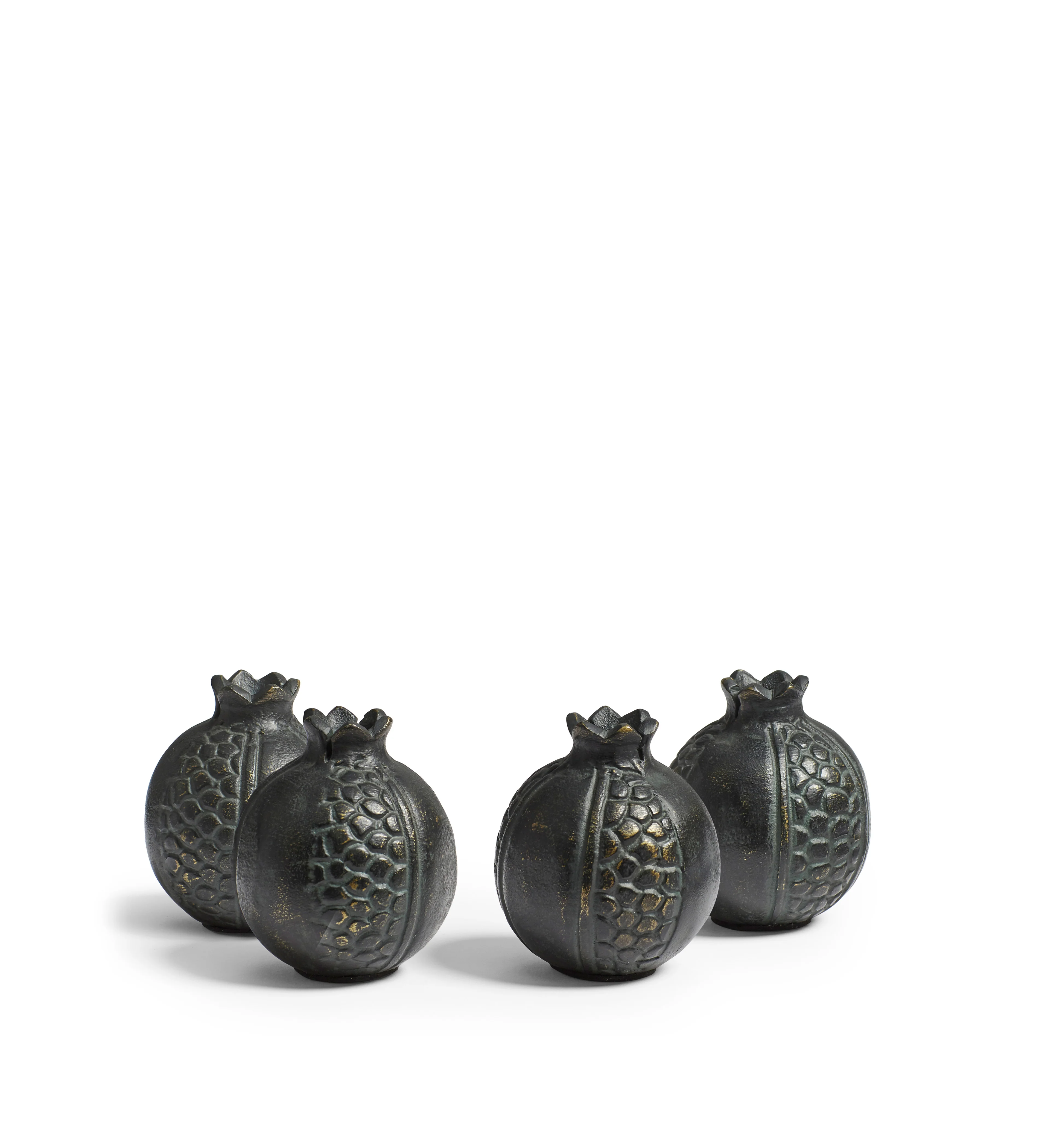 Pomegranate Card Holders – Set of Four – Verdigris