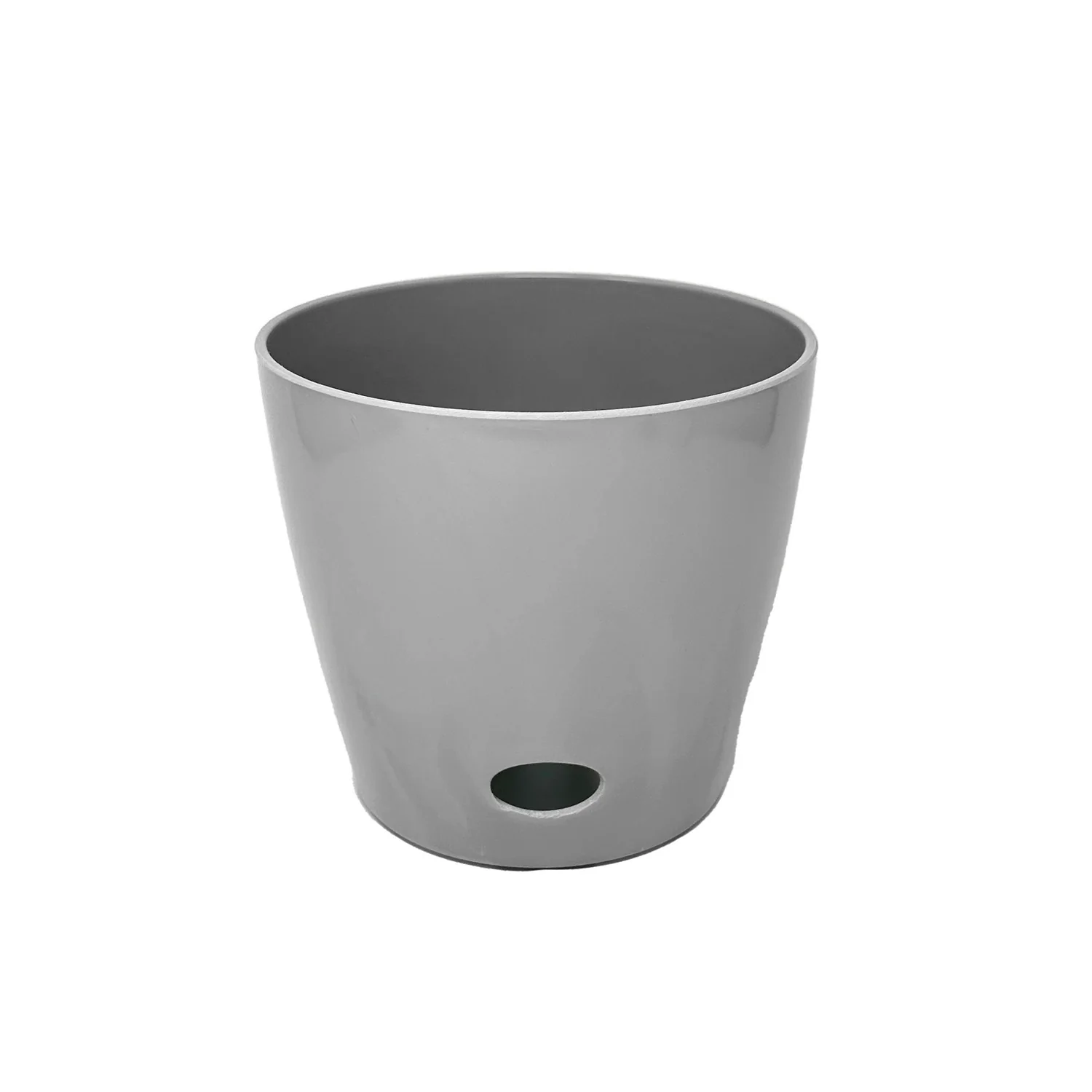5″ Gray Round Self-Watering Bamboo Pot