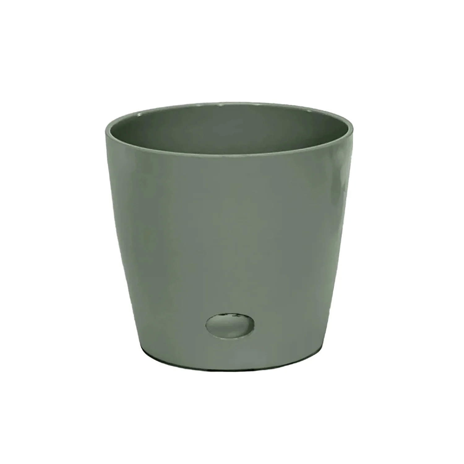 5″ Sage Green Round Self-Watering Bamboo Pot