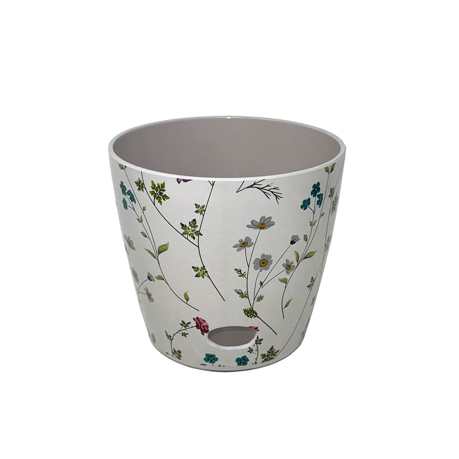 5″ Wildflower Round Self-Watering Bamboo Pot