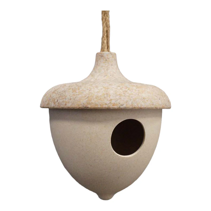 7.4″ Hanging Acorn Birdhouse – Chaff and Bamboo