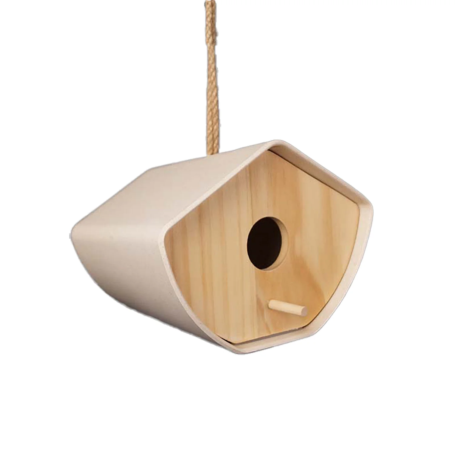 6.3″ Natural Japandi Birdhouse – Bamboo