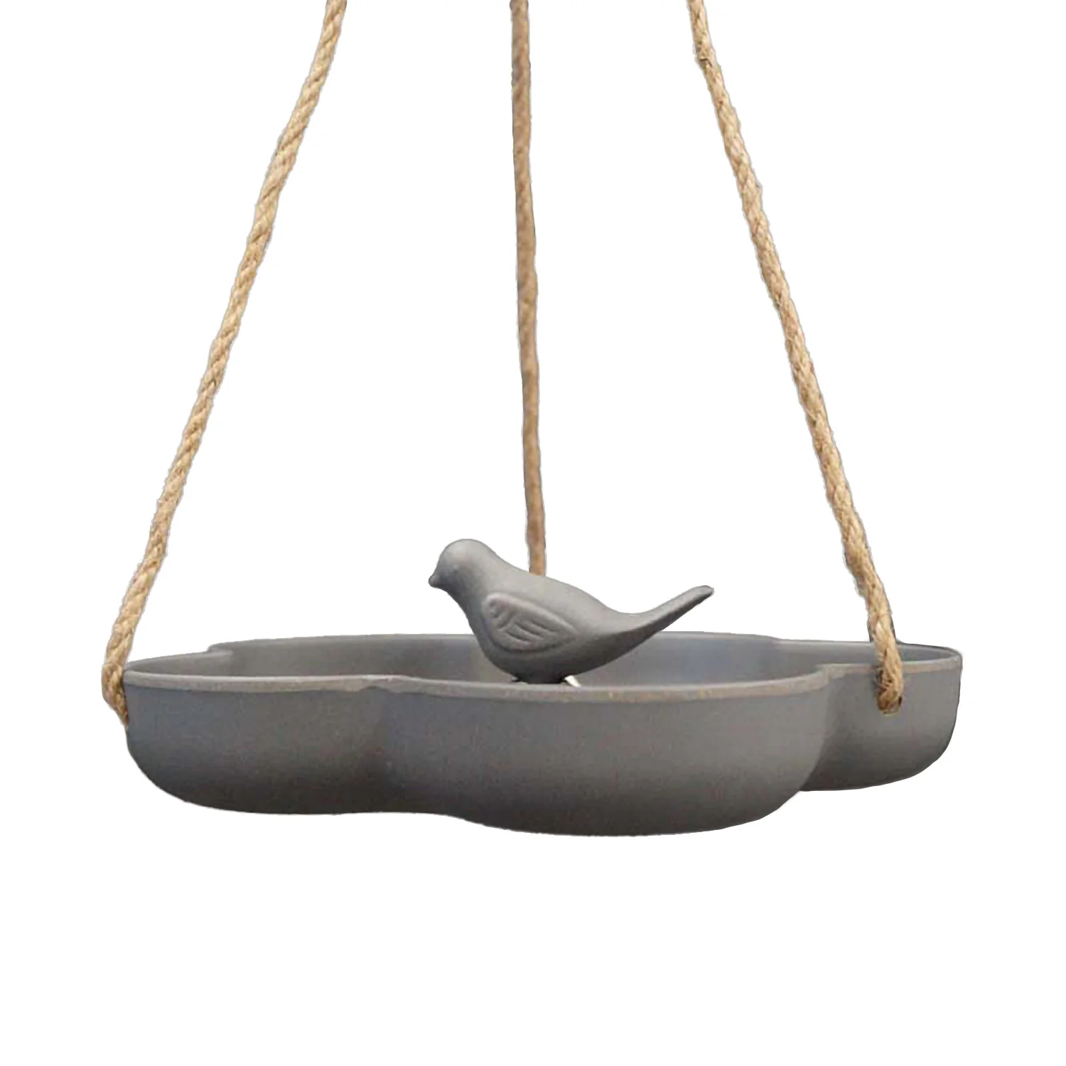9.2″ Anthracite Hanging Bird Bath/Feeder – Bamboo
