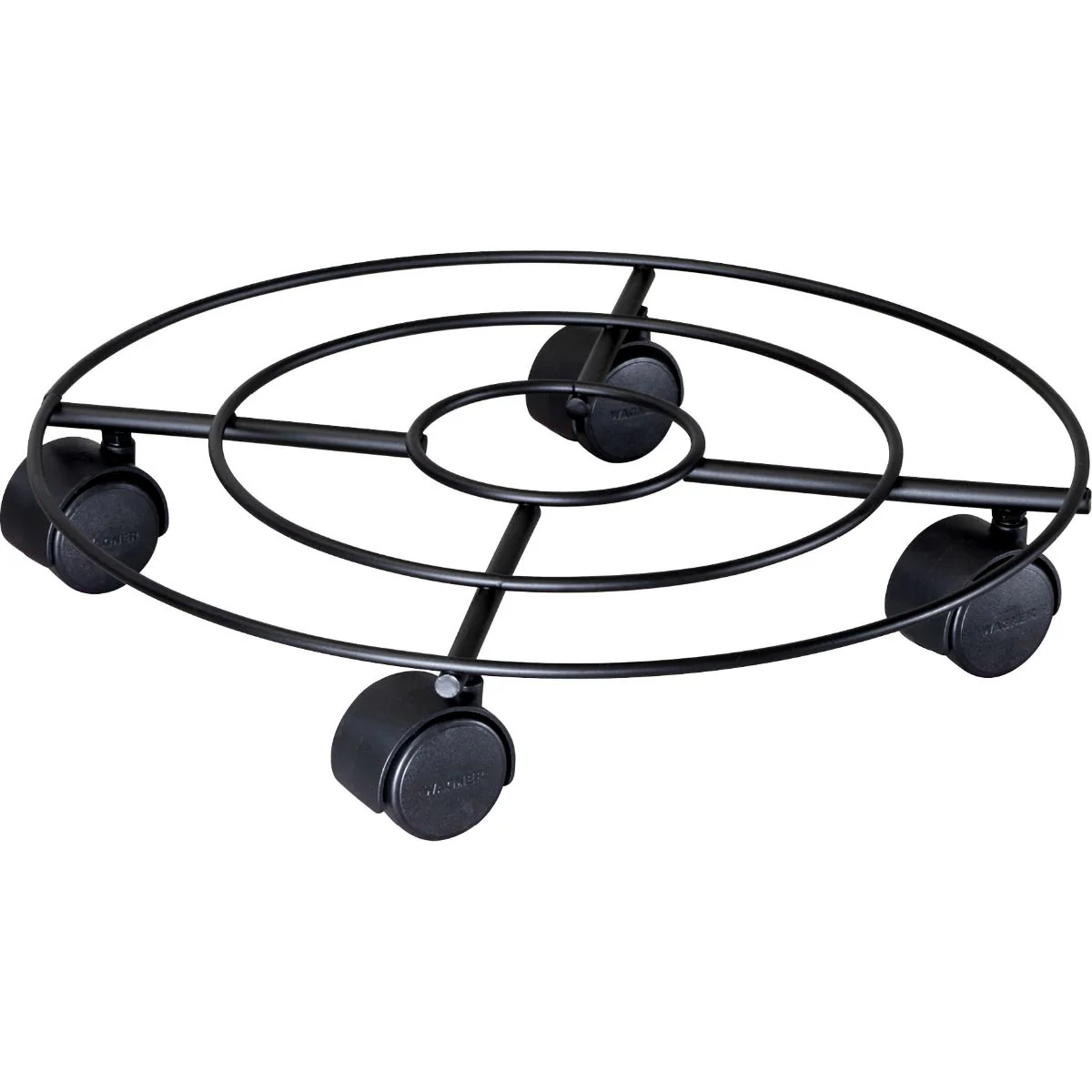 11.8″ Round Black Wire Plant Caddy