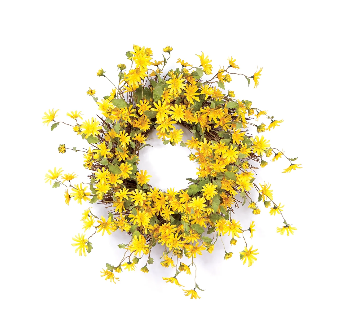 Yellow Daisy Floral Wreath 23″D