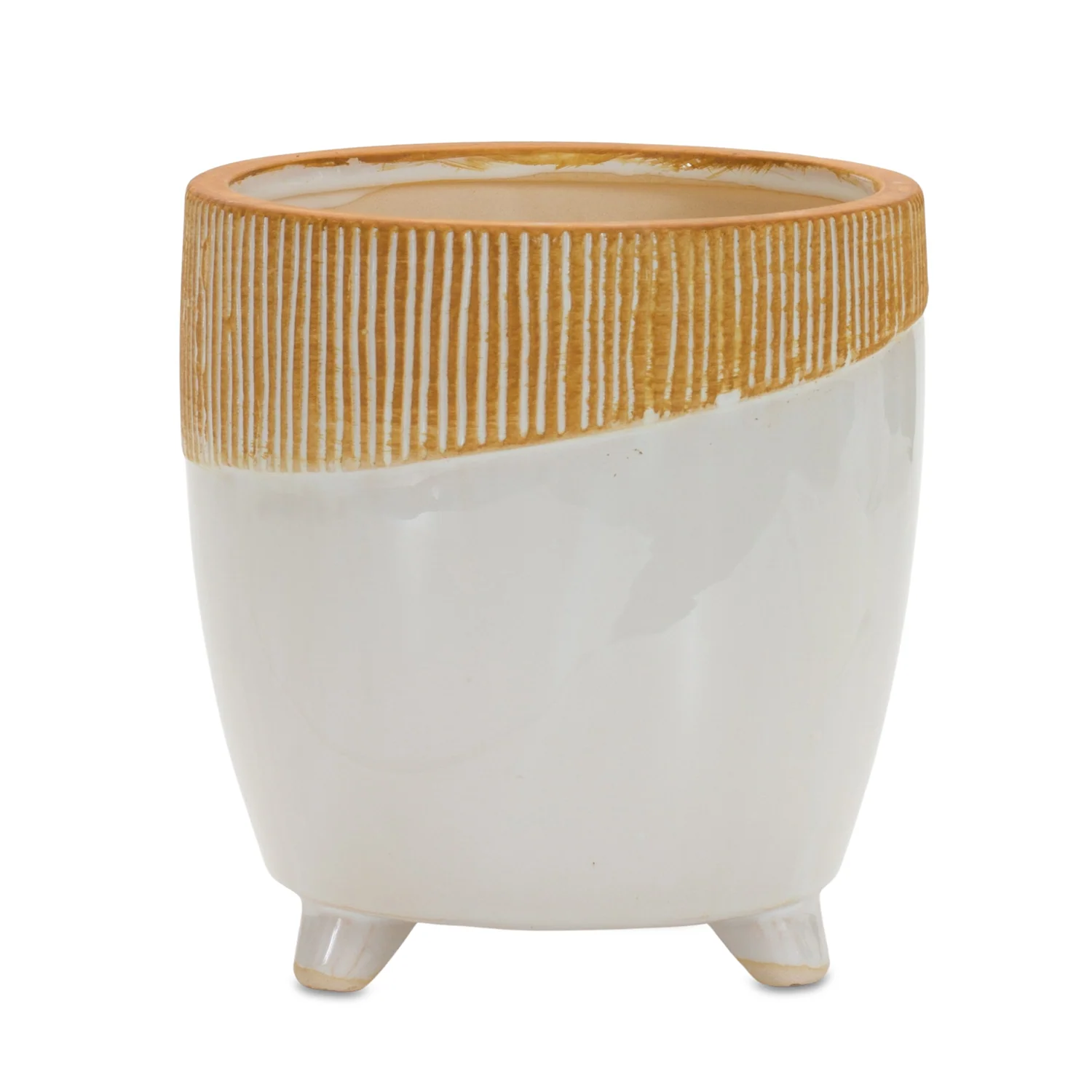 Dual Tone Ceramic Planter 7.75″H