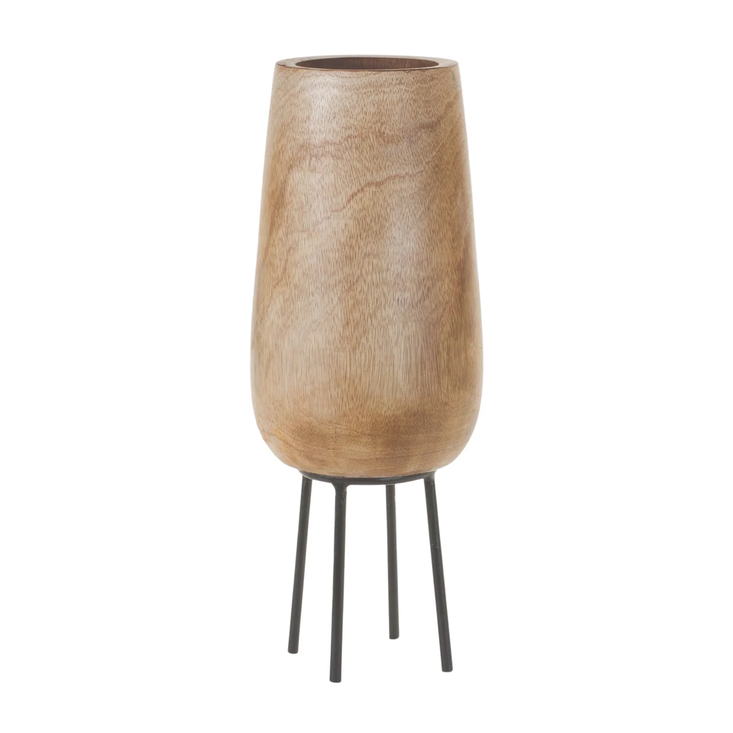 Wood Vase with Stand 15″H