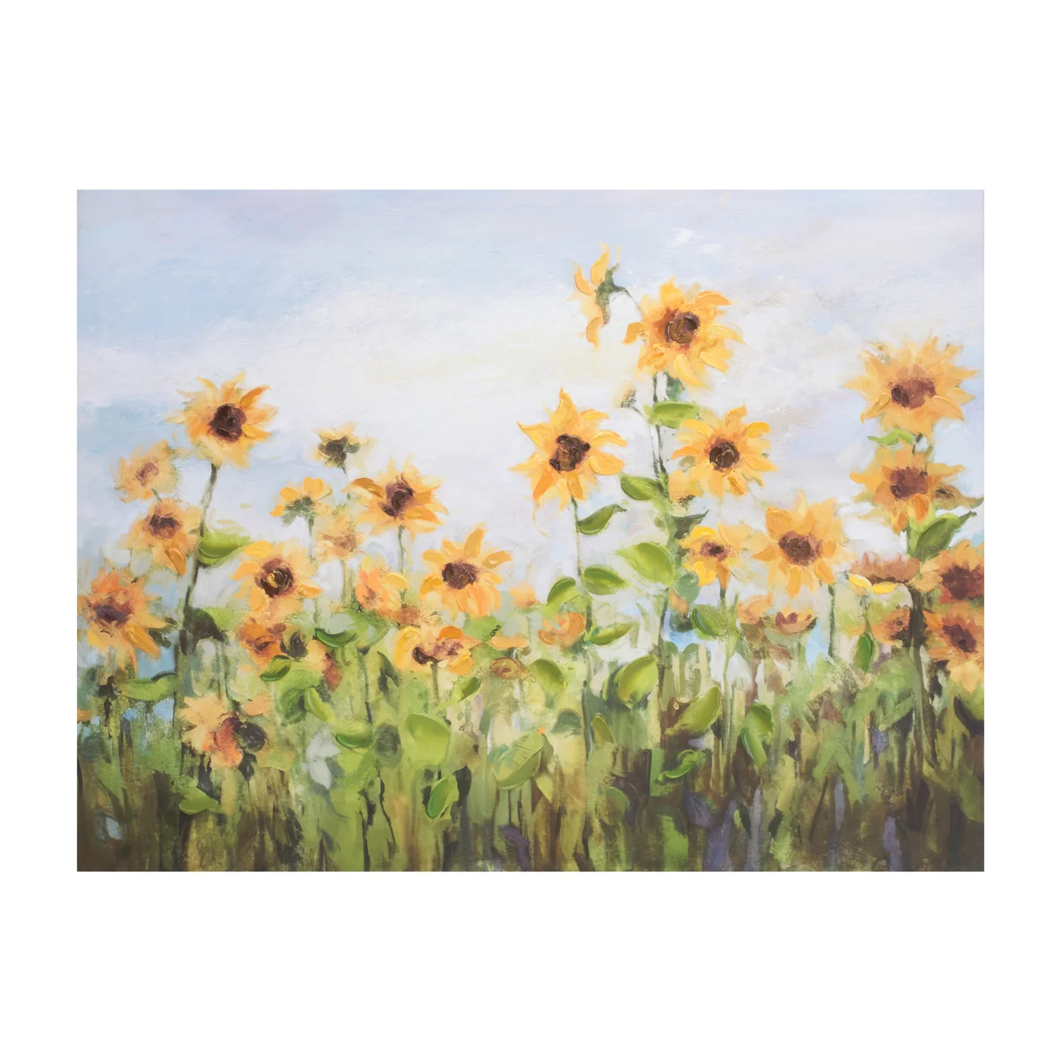 Sunflower Field Canvas Wall Art 32″L