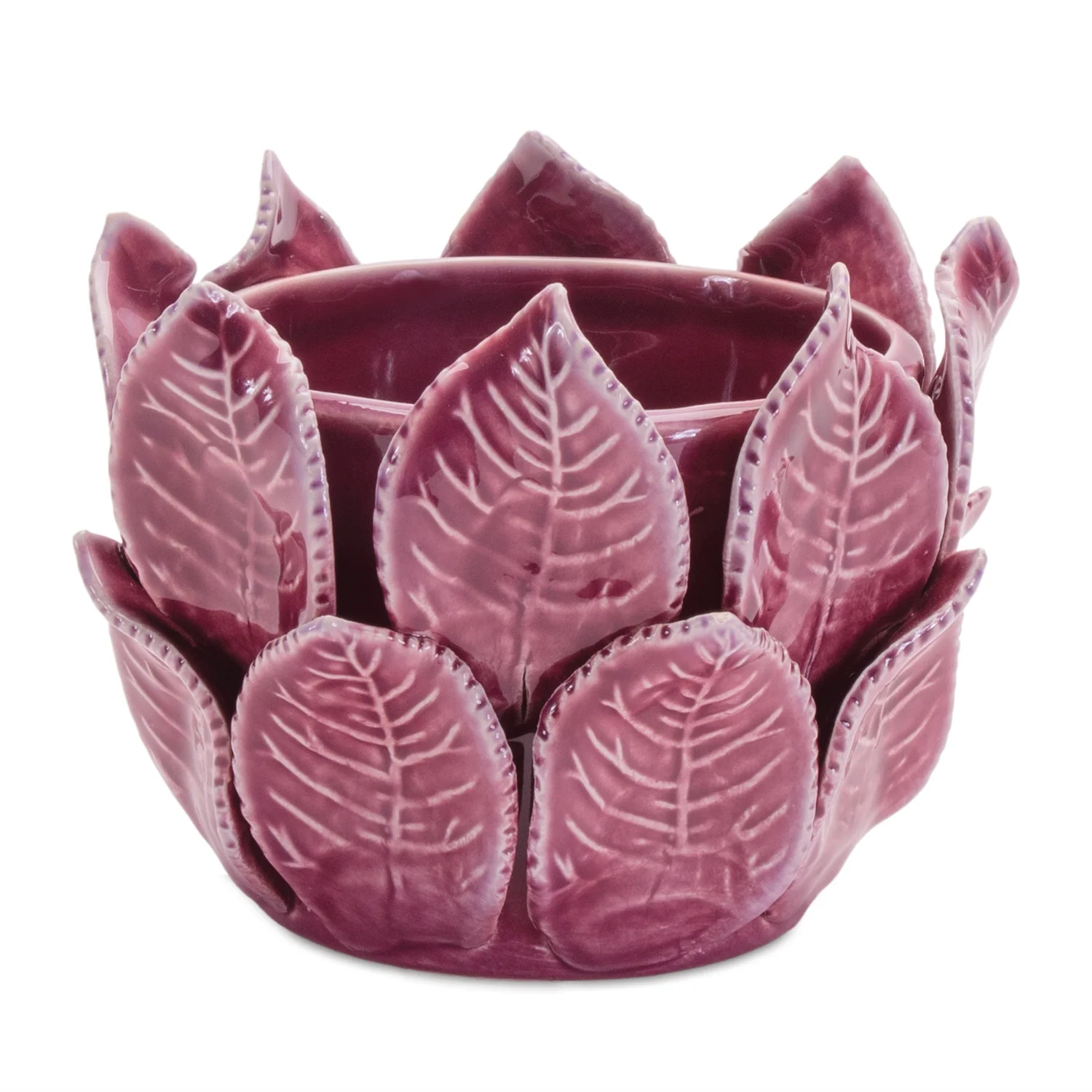 Storeware Bud Vase with Leaves Accent (Set of 2)