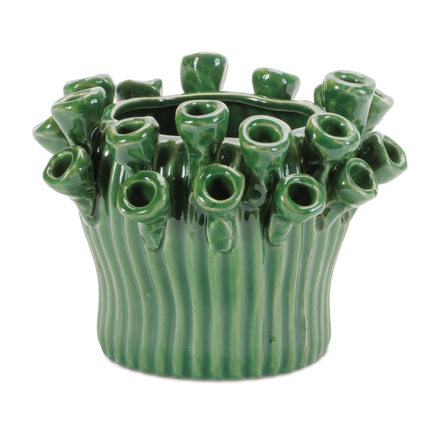 Storeware Bud Vase with Floral Accent (Set of 2)