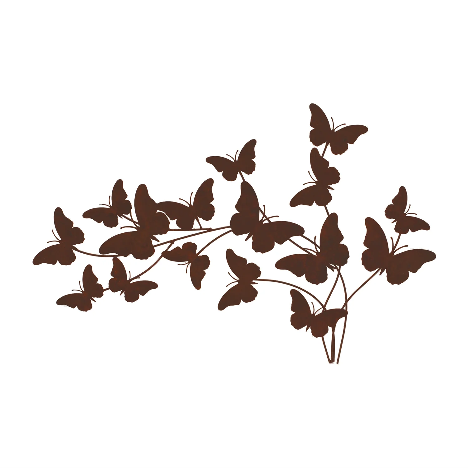 Rusted Metal Butterfly Wall Sculpture 28.75″L