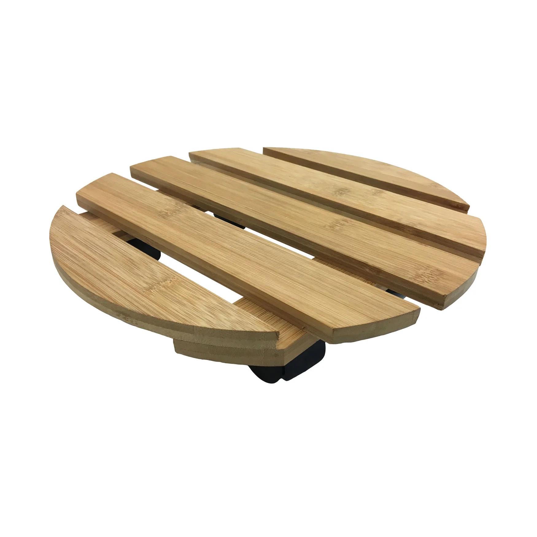 11.4″ Round Bamboo Plant Caddy