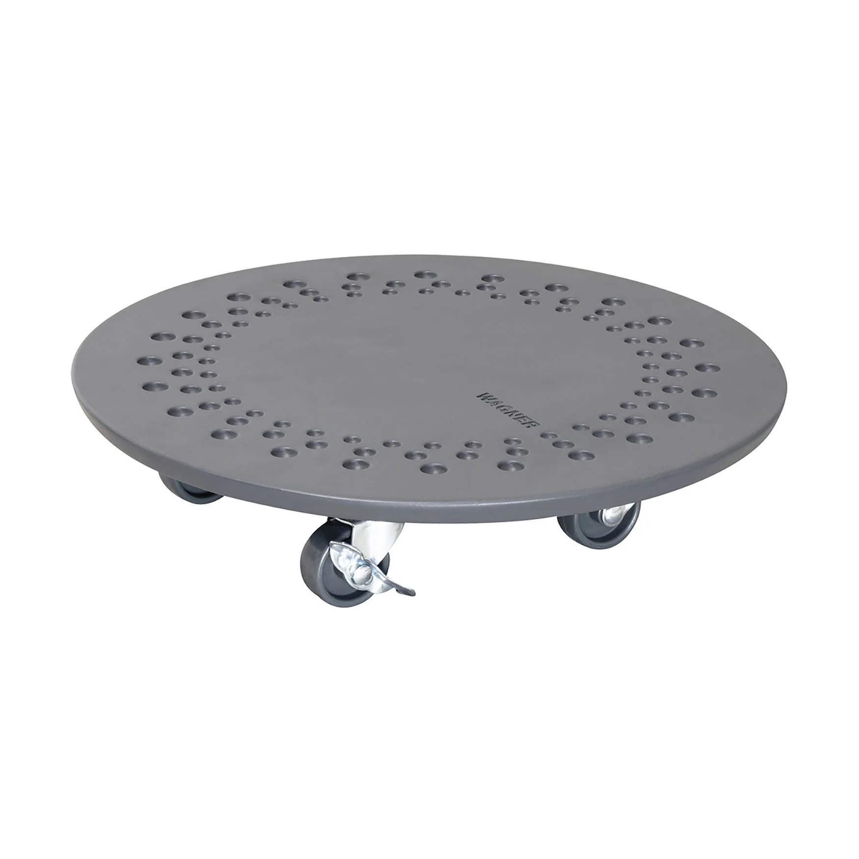 13.4″ Charcoal Round Stone Plant Caddy