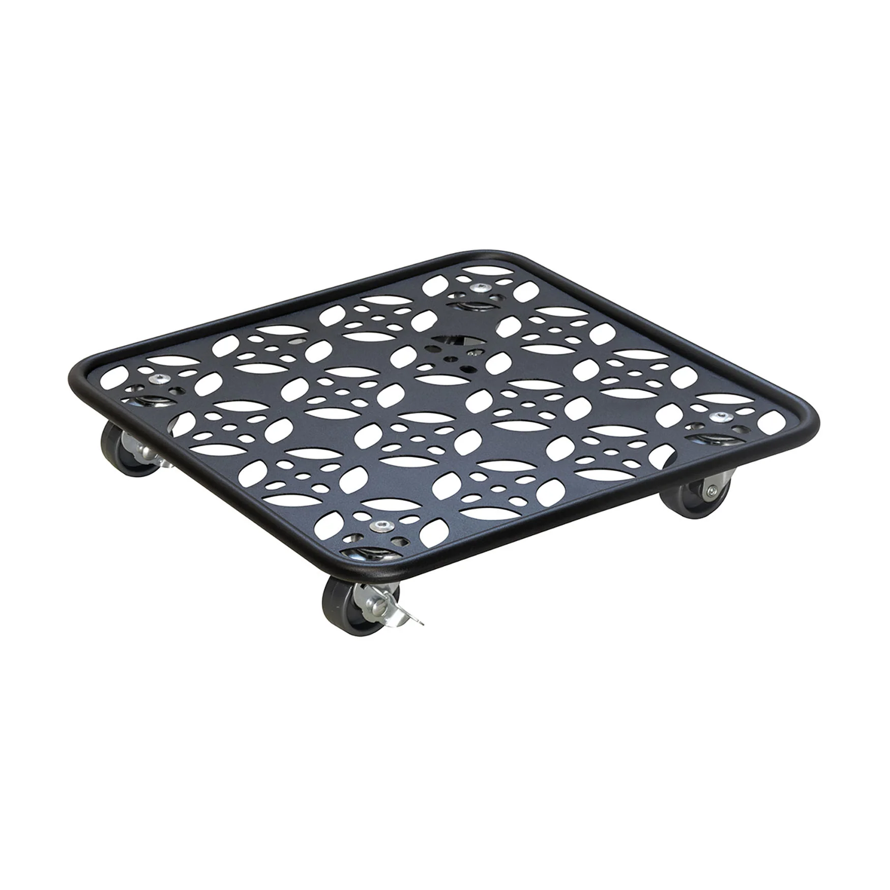 11.8″ Black Square Flower Steel Plant Caddy
