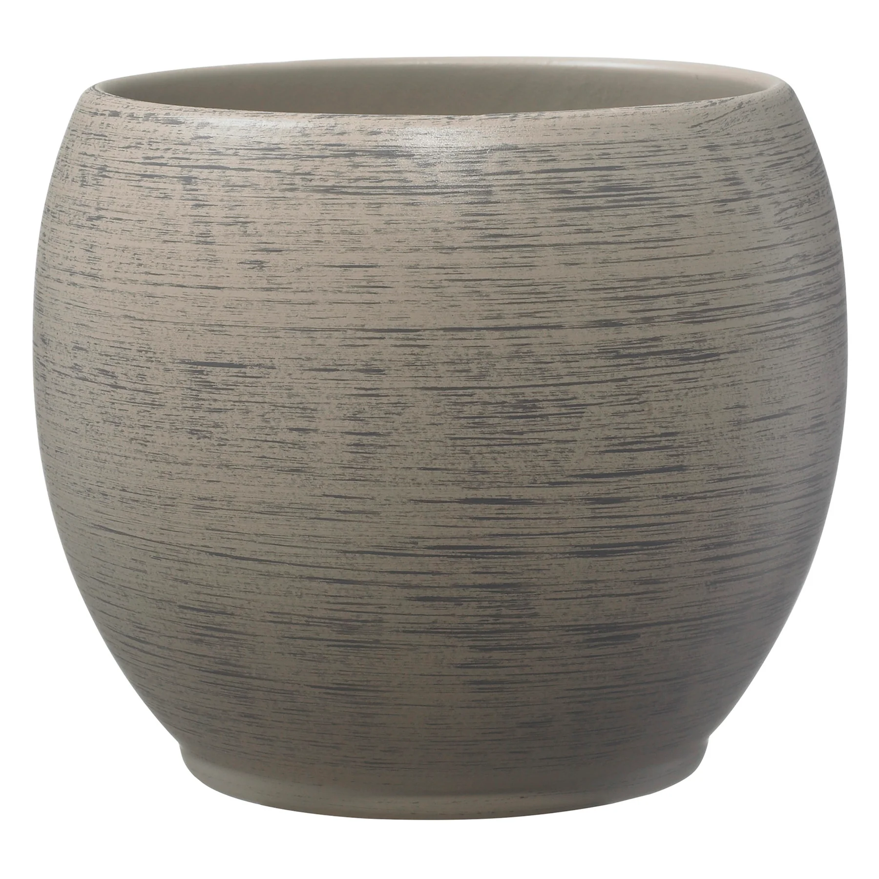 5.9″ Wood Optics Brown Ceramic Alberta Fashion Pot