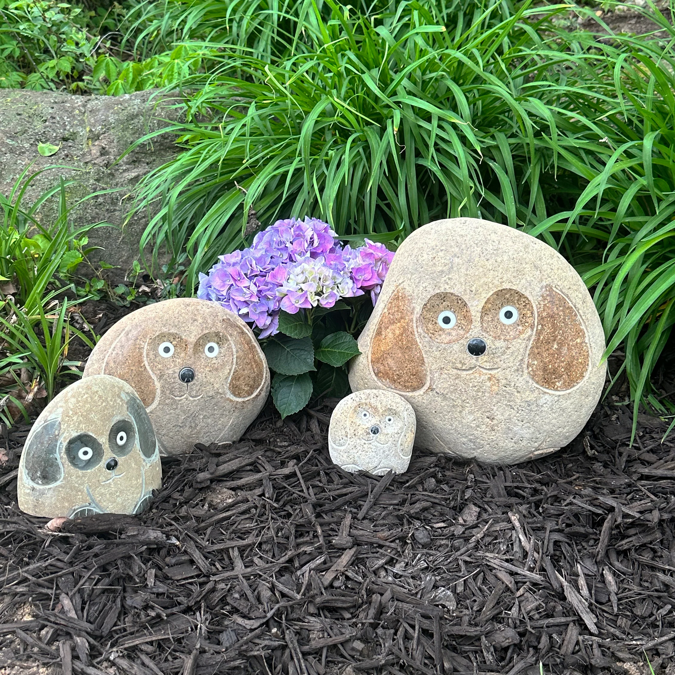 Family of Boulder Dogs 4 Pcs 4″6″8″12″