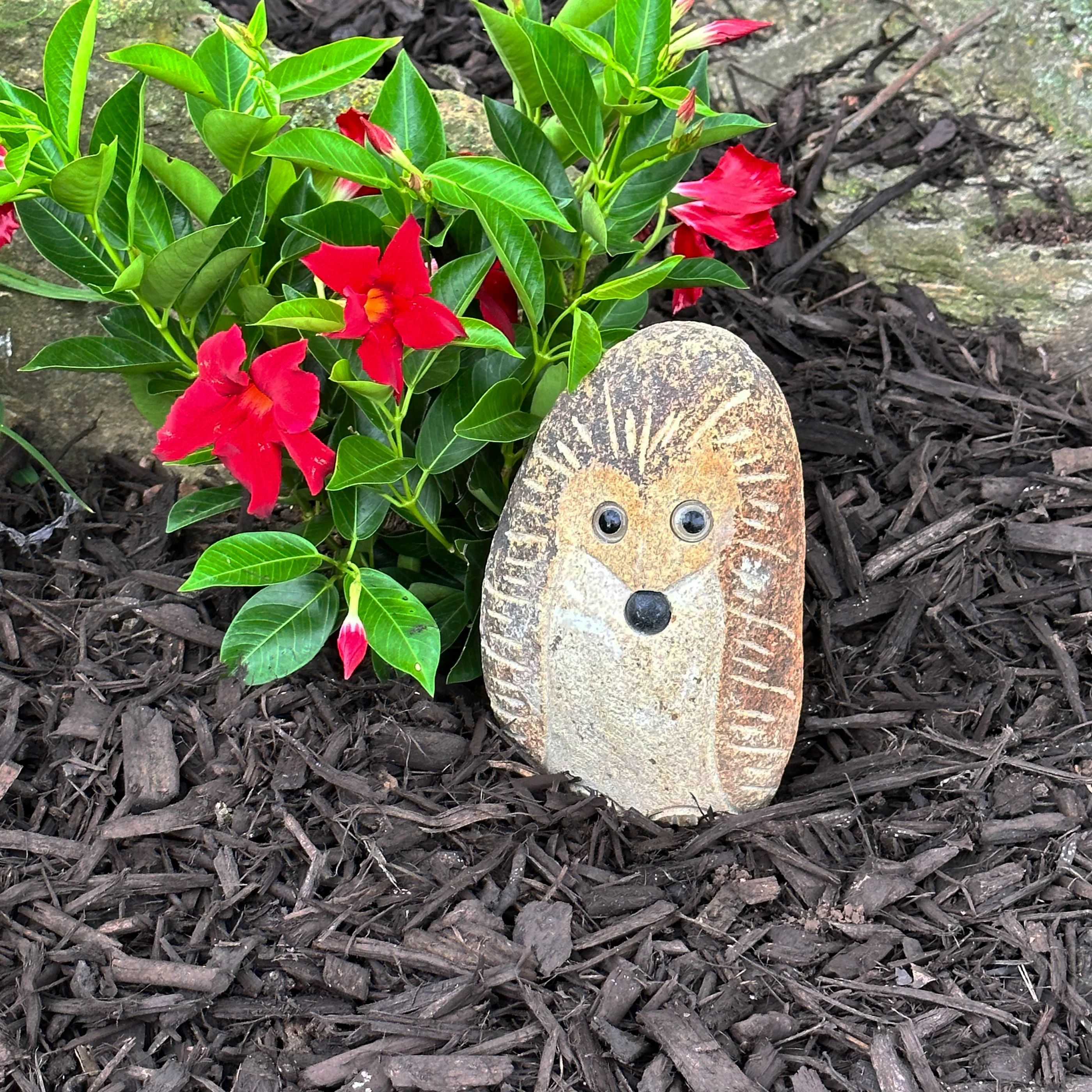 8″ Boulder Standing Hedgehog