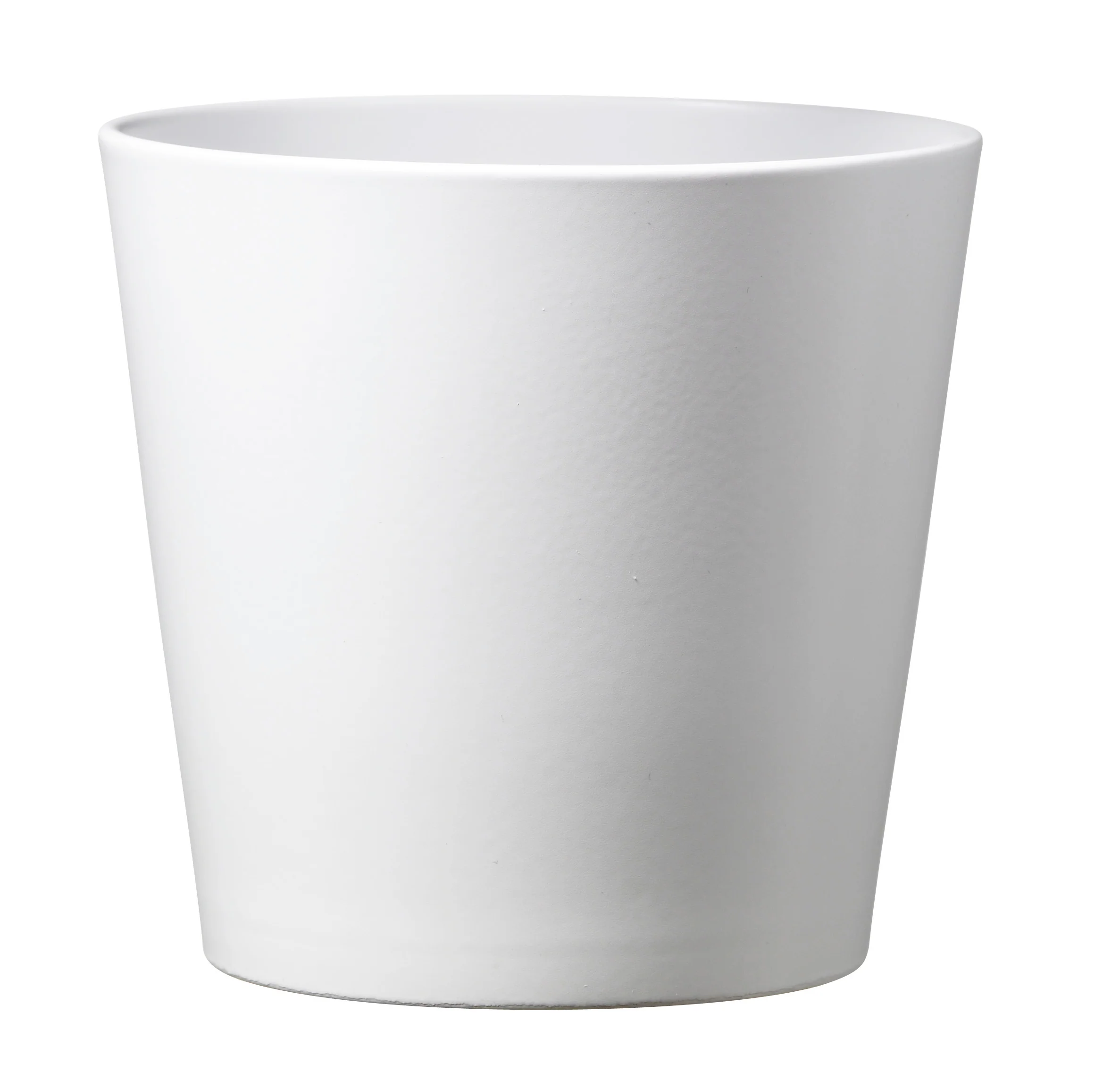 11″ Matte White Ceramic Dallas Esprit Pot