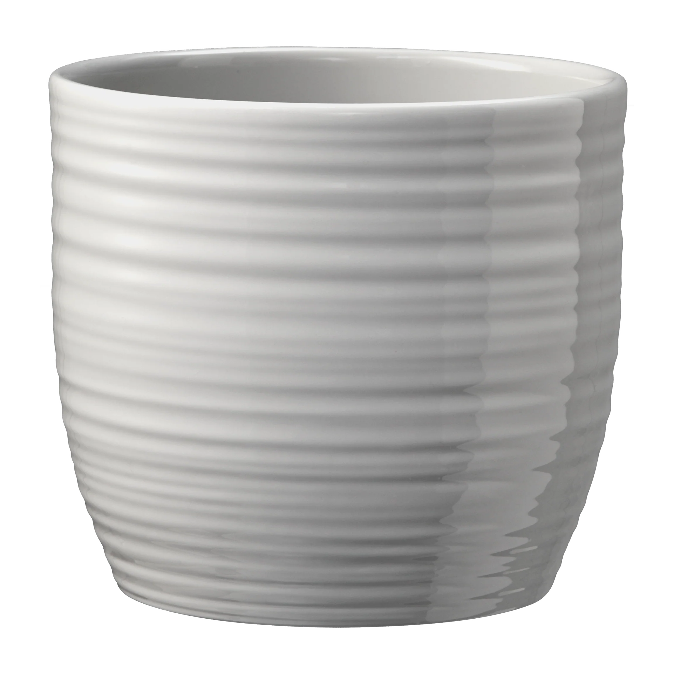 5.1″ Shiny Light Gray Ceramic Bergamo Pure Pot