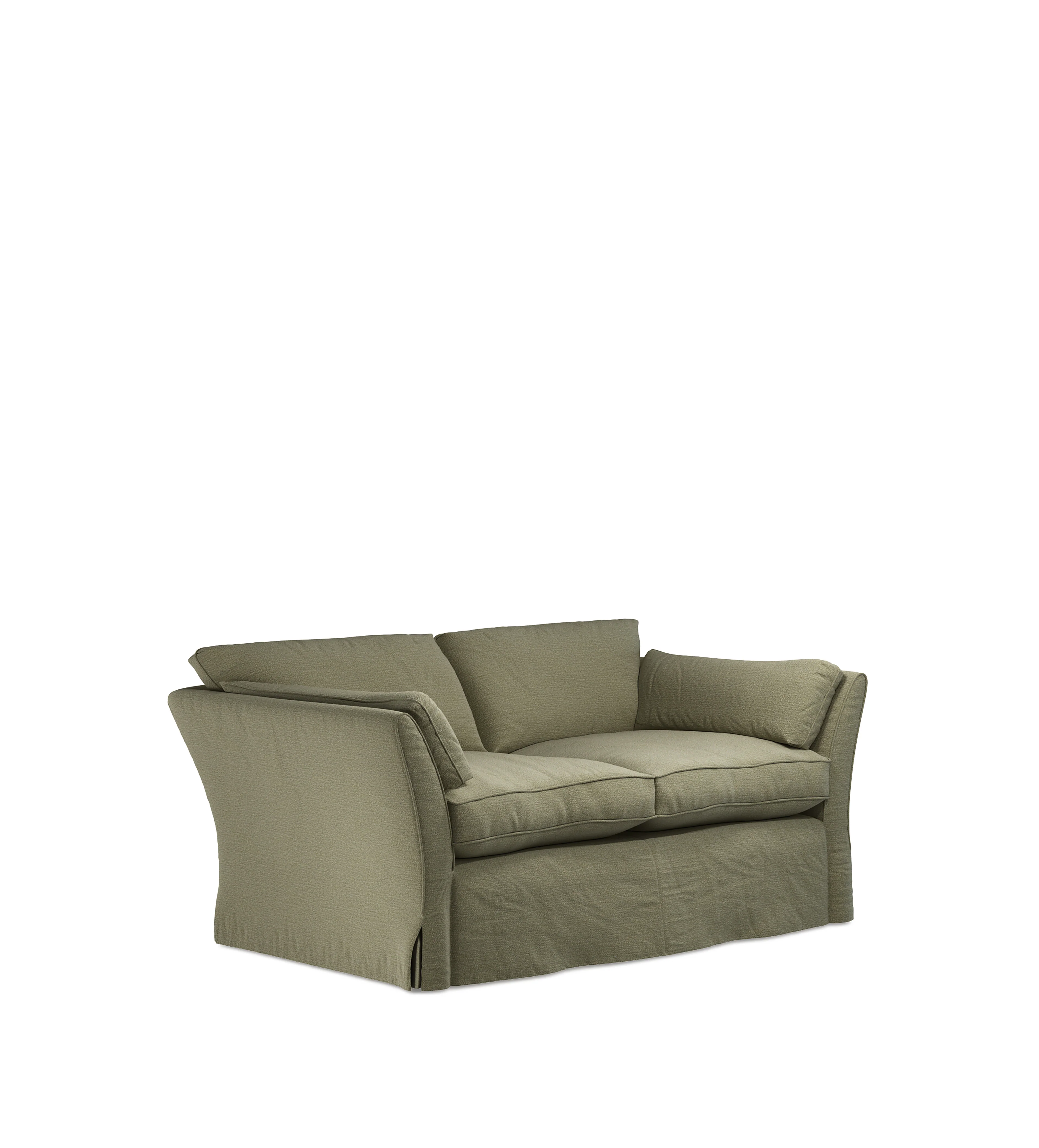COVER ONLY – Radcliffe Clever Linen Loose Cover for 2-Seater Sofa – Dune Green