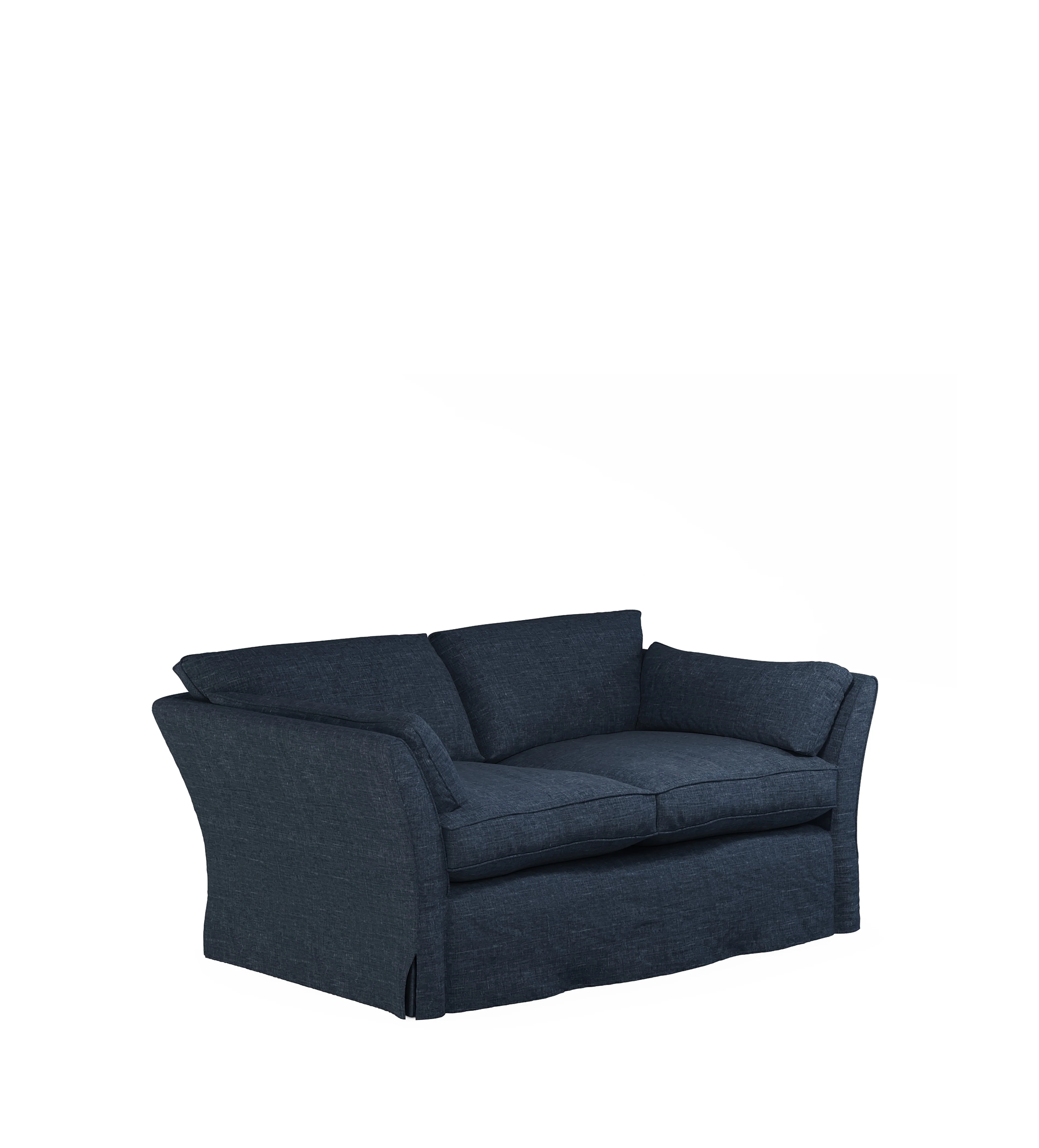 COVER ONLY – Radcliffe Laundered Linen Loose Cover for 2-Seater Sofa – Midnight Blue