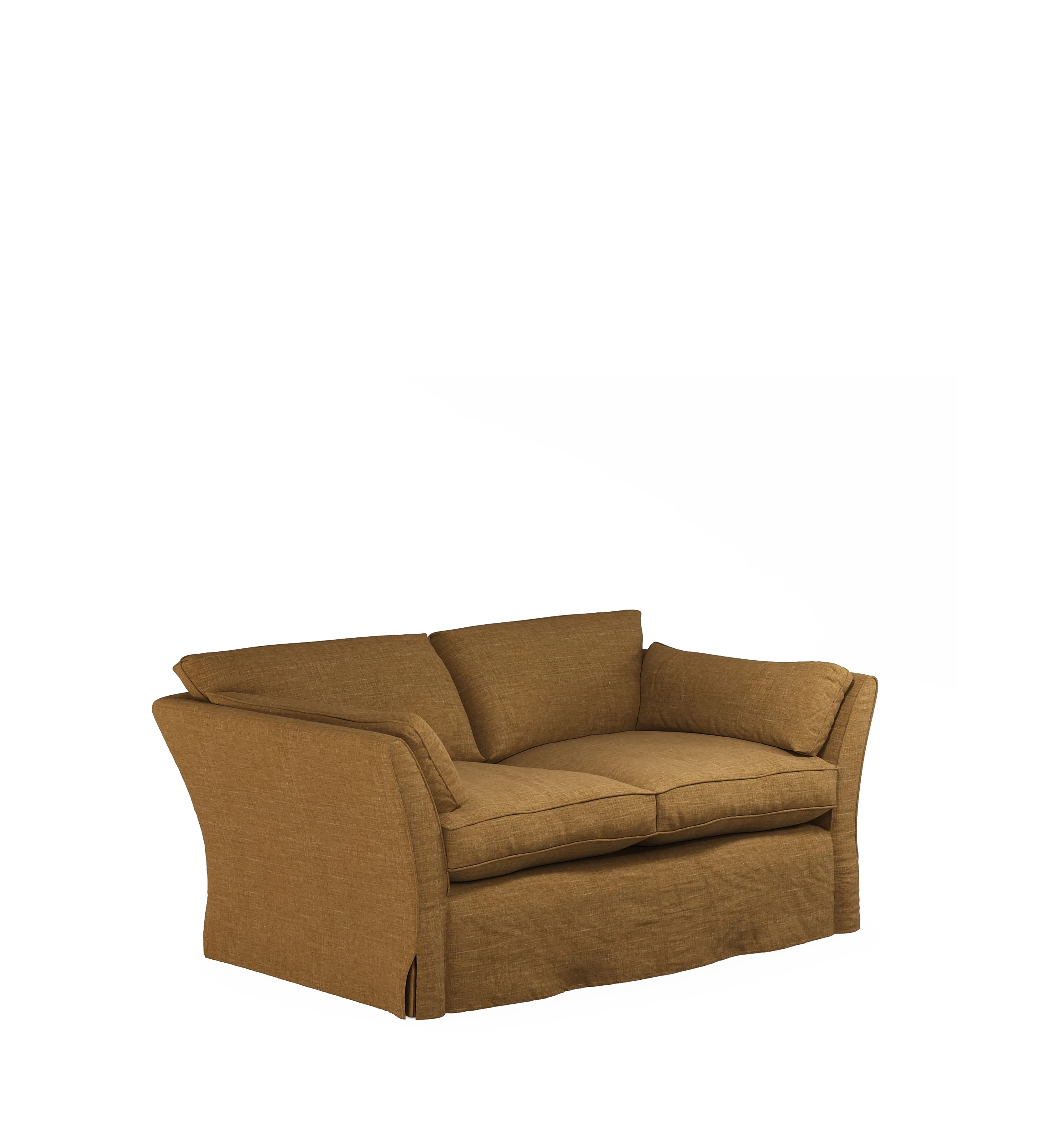 COVER ONLY – Radcliffe Laundered Linen Loose Cover for 2-Seater Sofa – Ochre