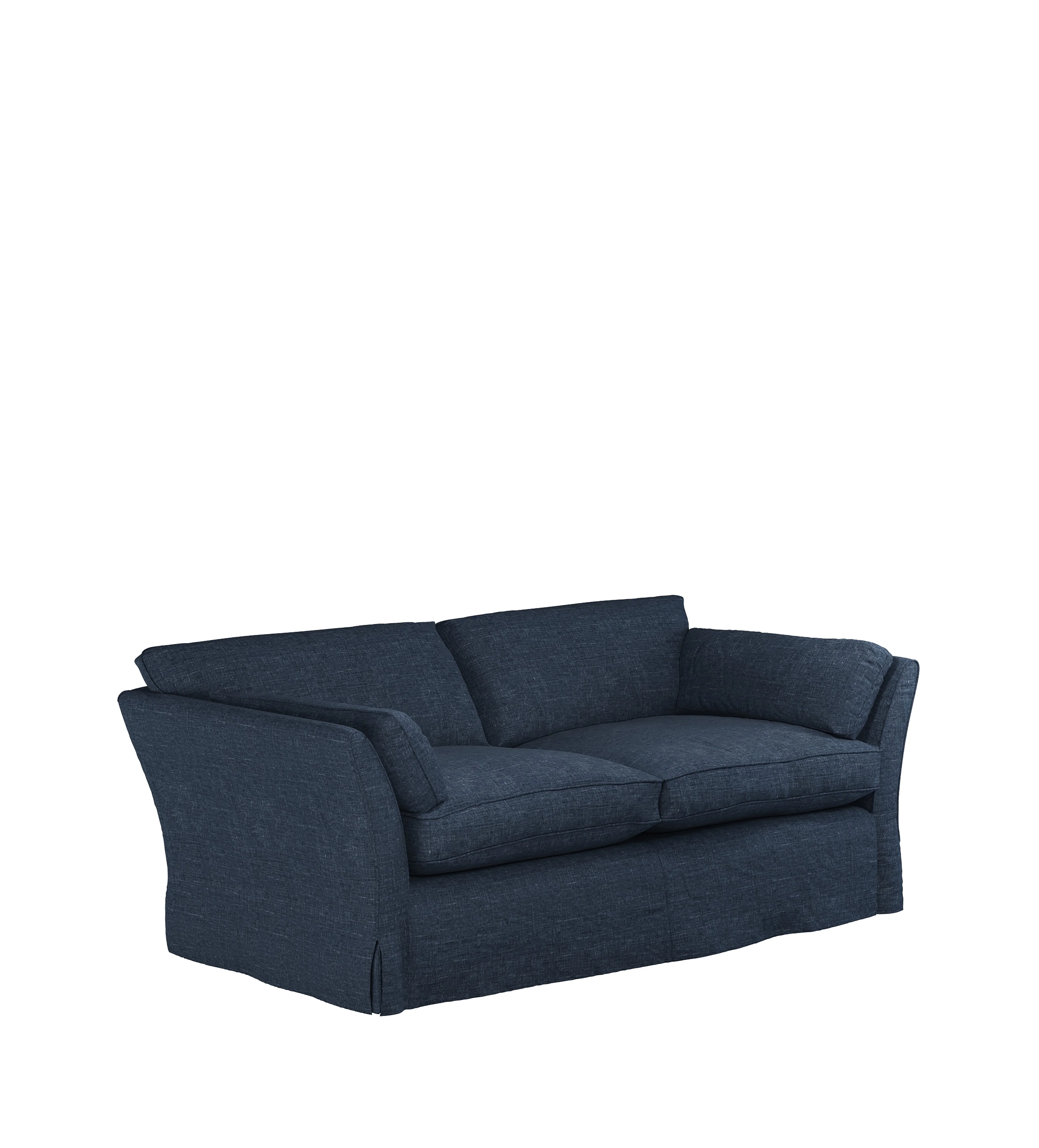 COVER ONLY – Radcliffe Laundered Linen Loose Cover for 3-Seater Sofa – Midnight Blue