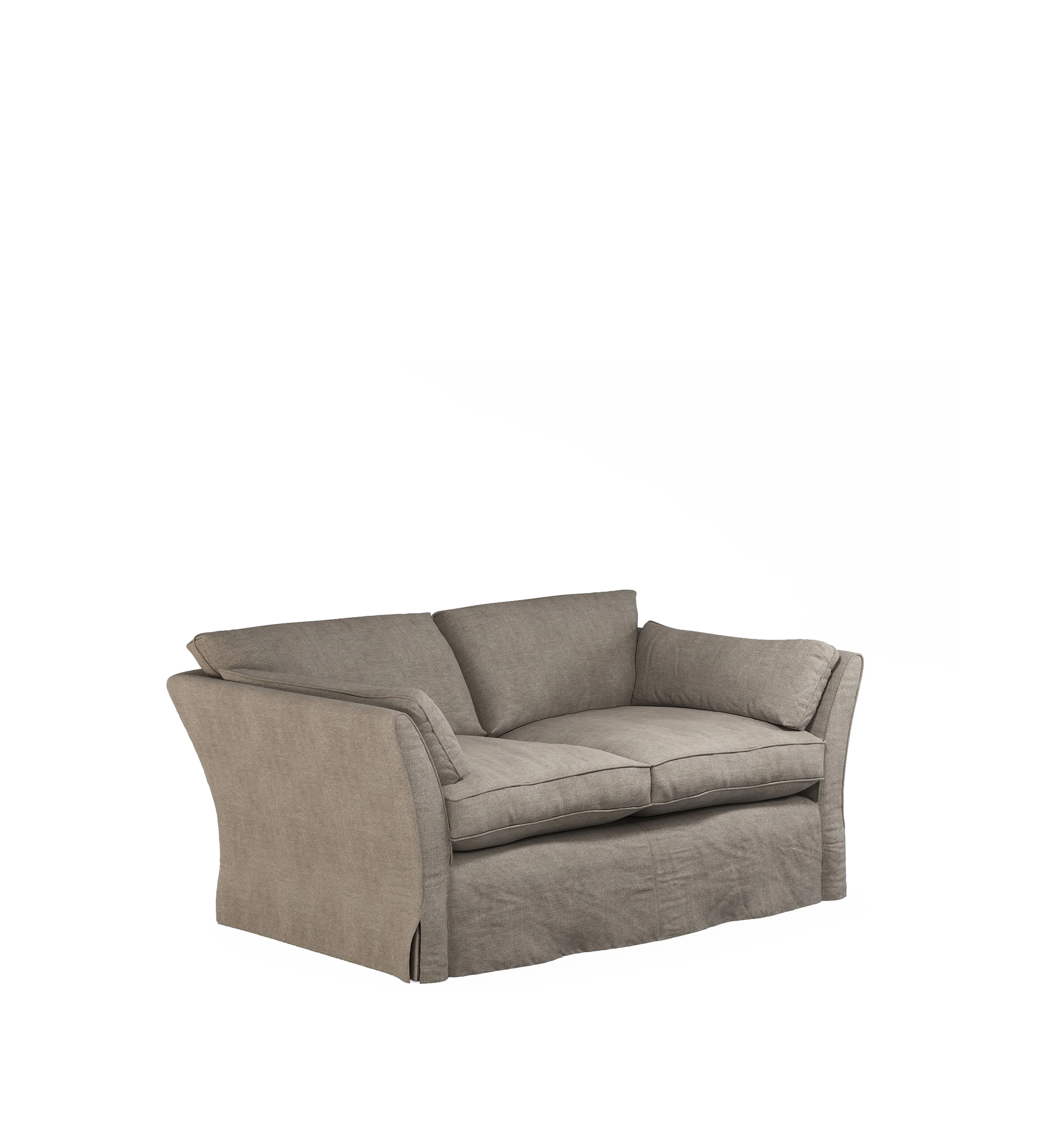 COVER ONLY – Radcliffe Stonewash Linen Loose Cover for 2-Seater Sofa – Dyed Flax