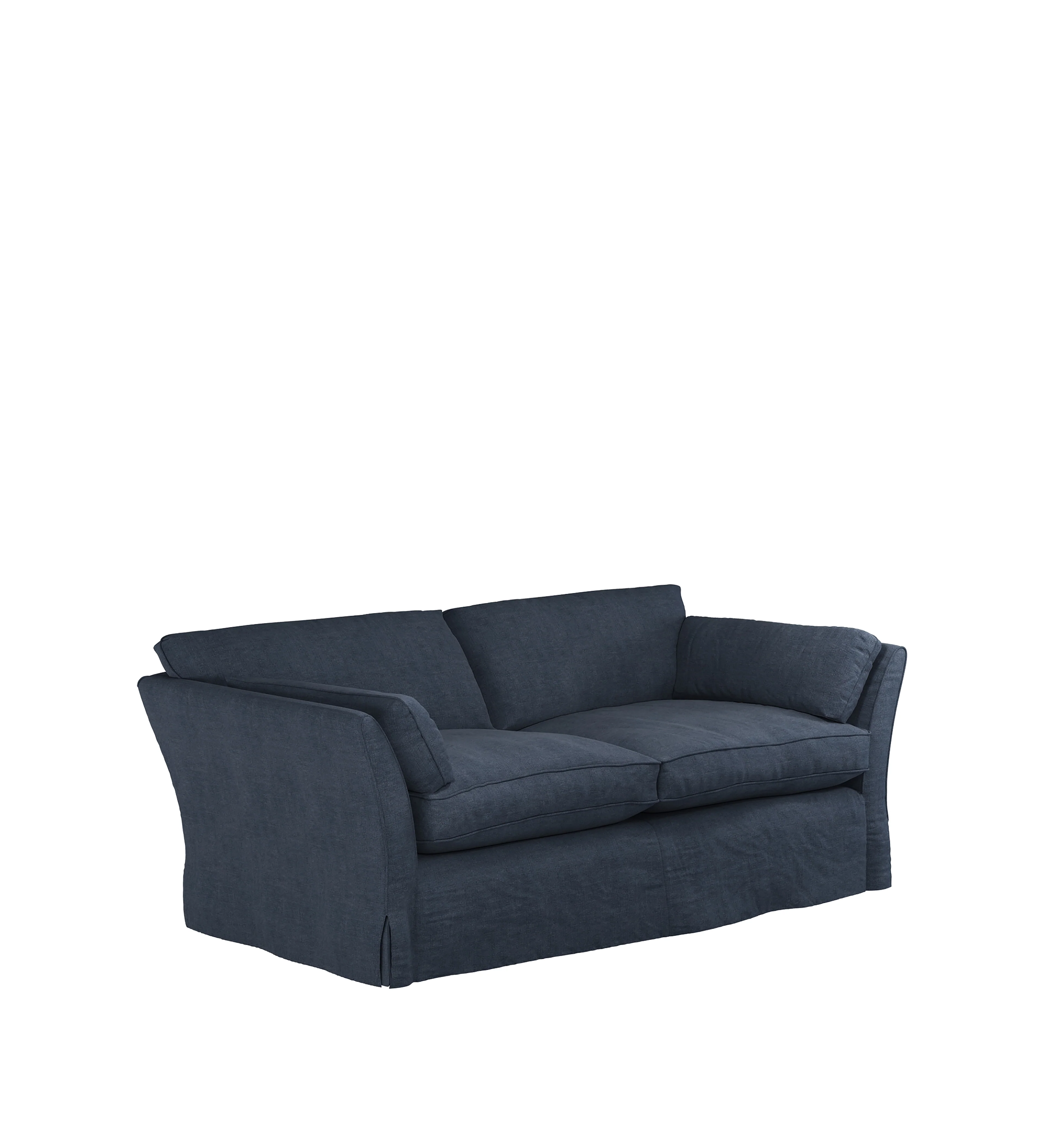 COVER ONLY – Radcliffe Stonewash Linen Loose Cover for 3-Seater Sofa – Petrol
