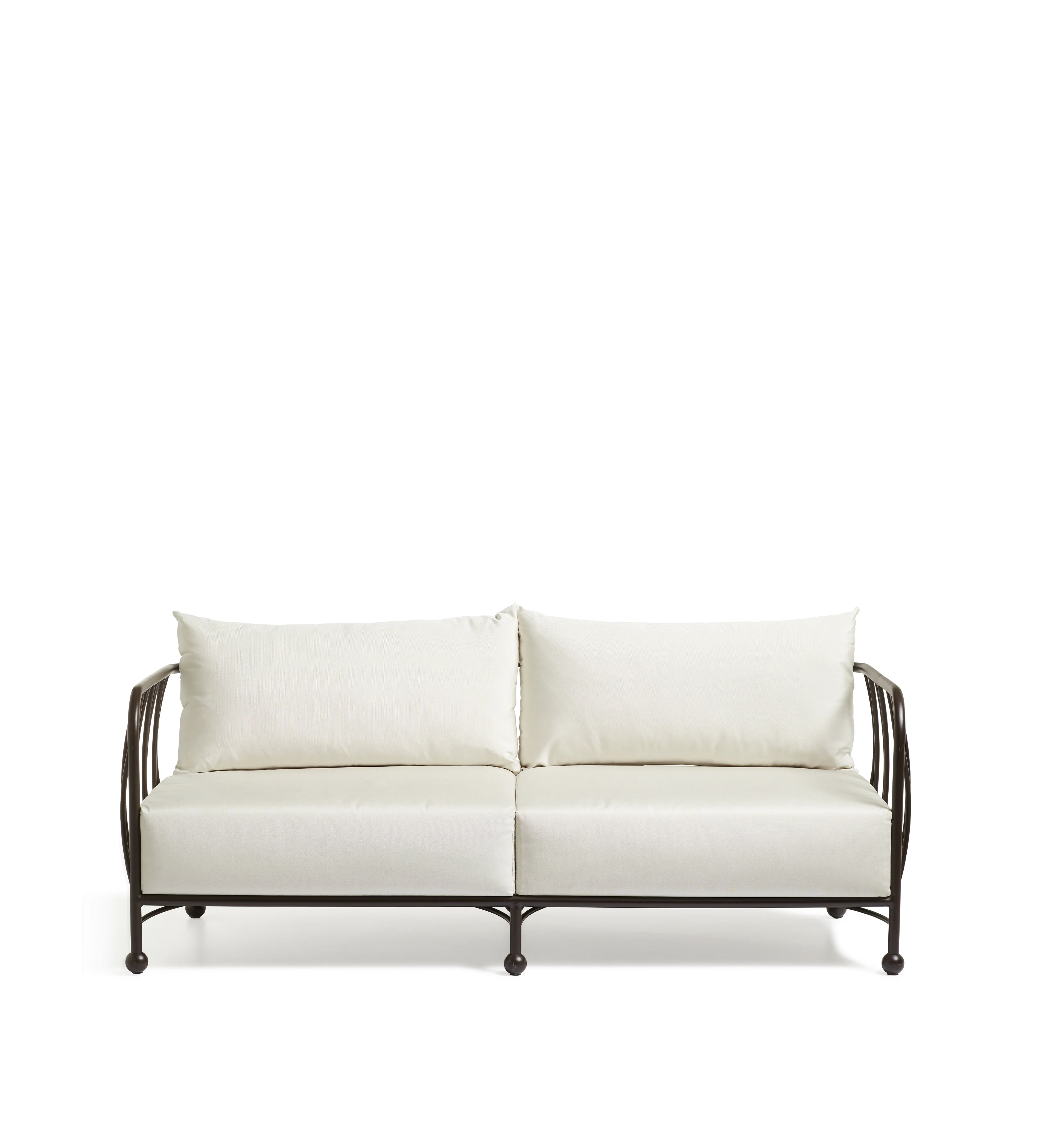 Rametto Garden 2-Seater Sofa – Ebony/Brown