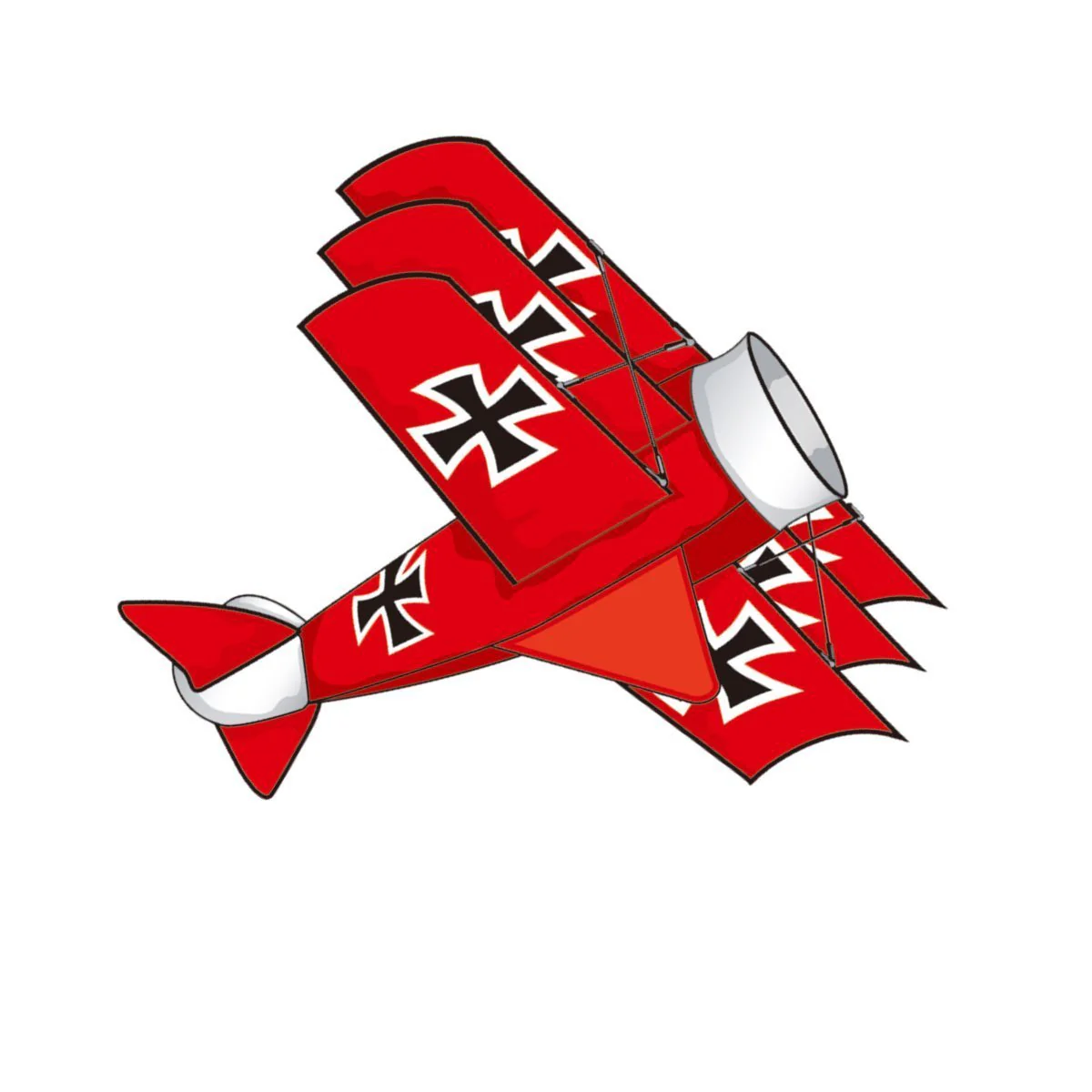 Wind n Sun Red Baron 3d Deluxe Nylon Kite – 39″