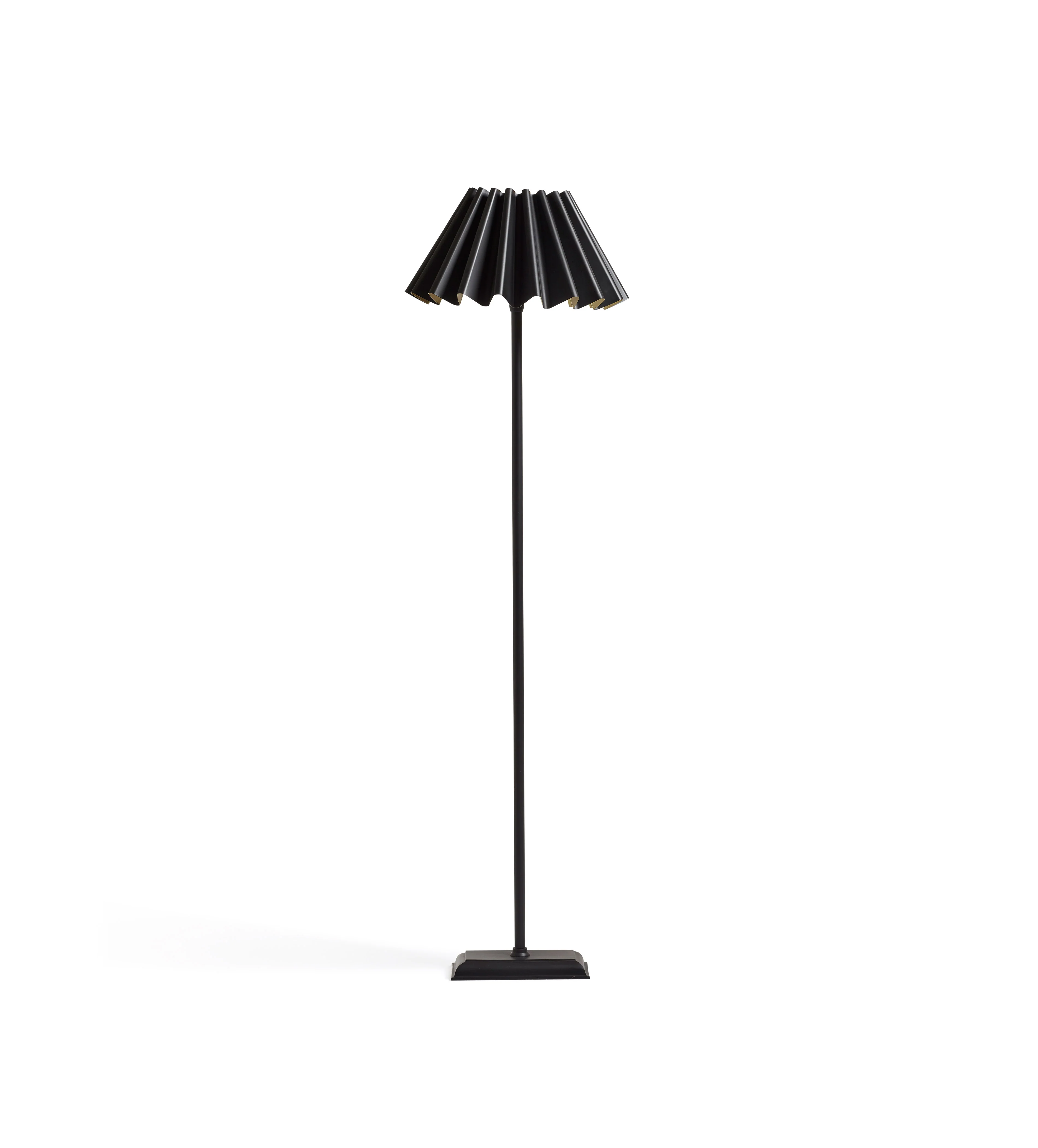 Ripple Floor Lamp and Shade – Black/Gold