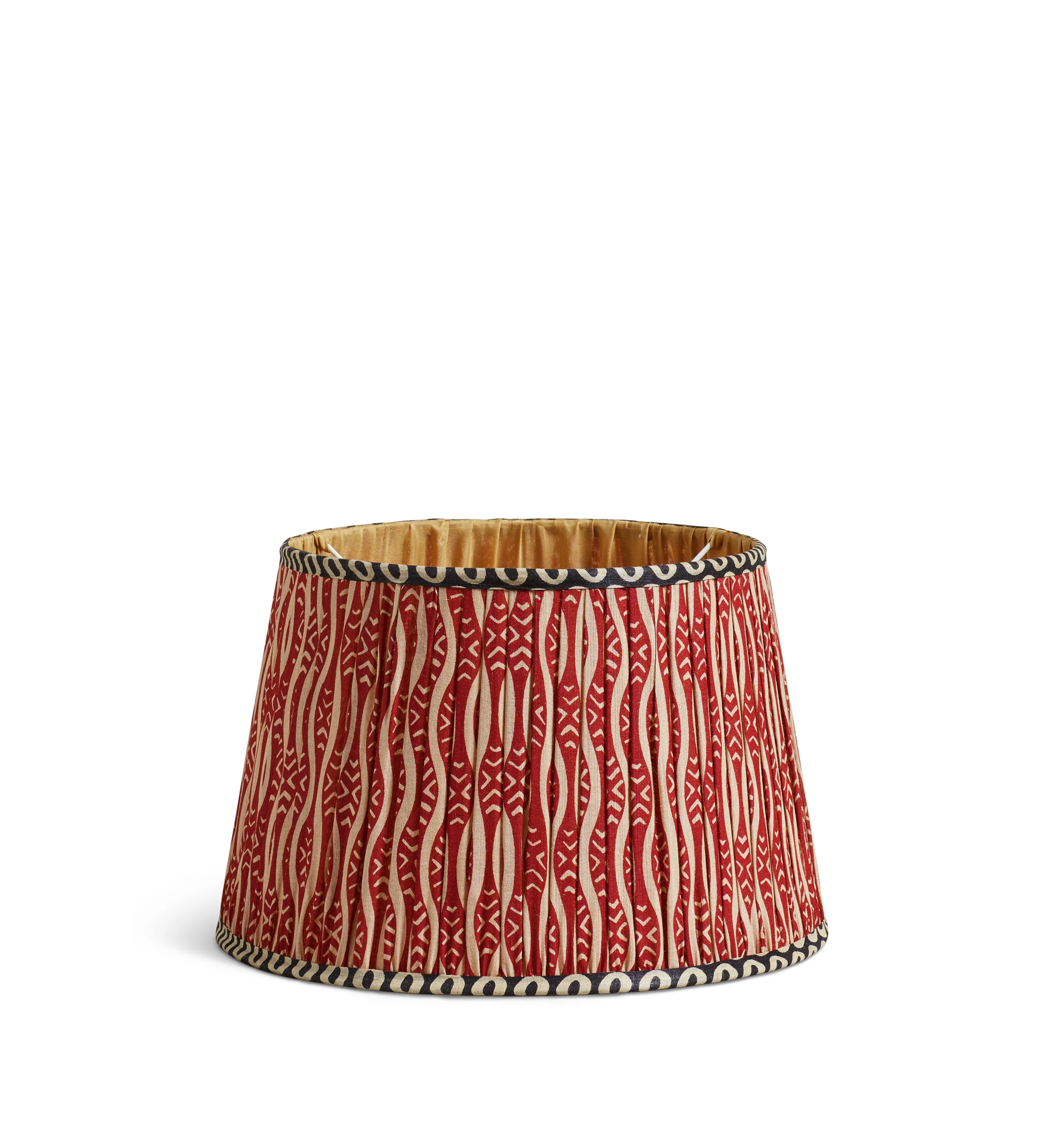 Roa Silk Pleated Lampshade 35cm – Vermillion Red