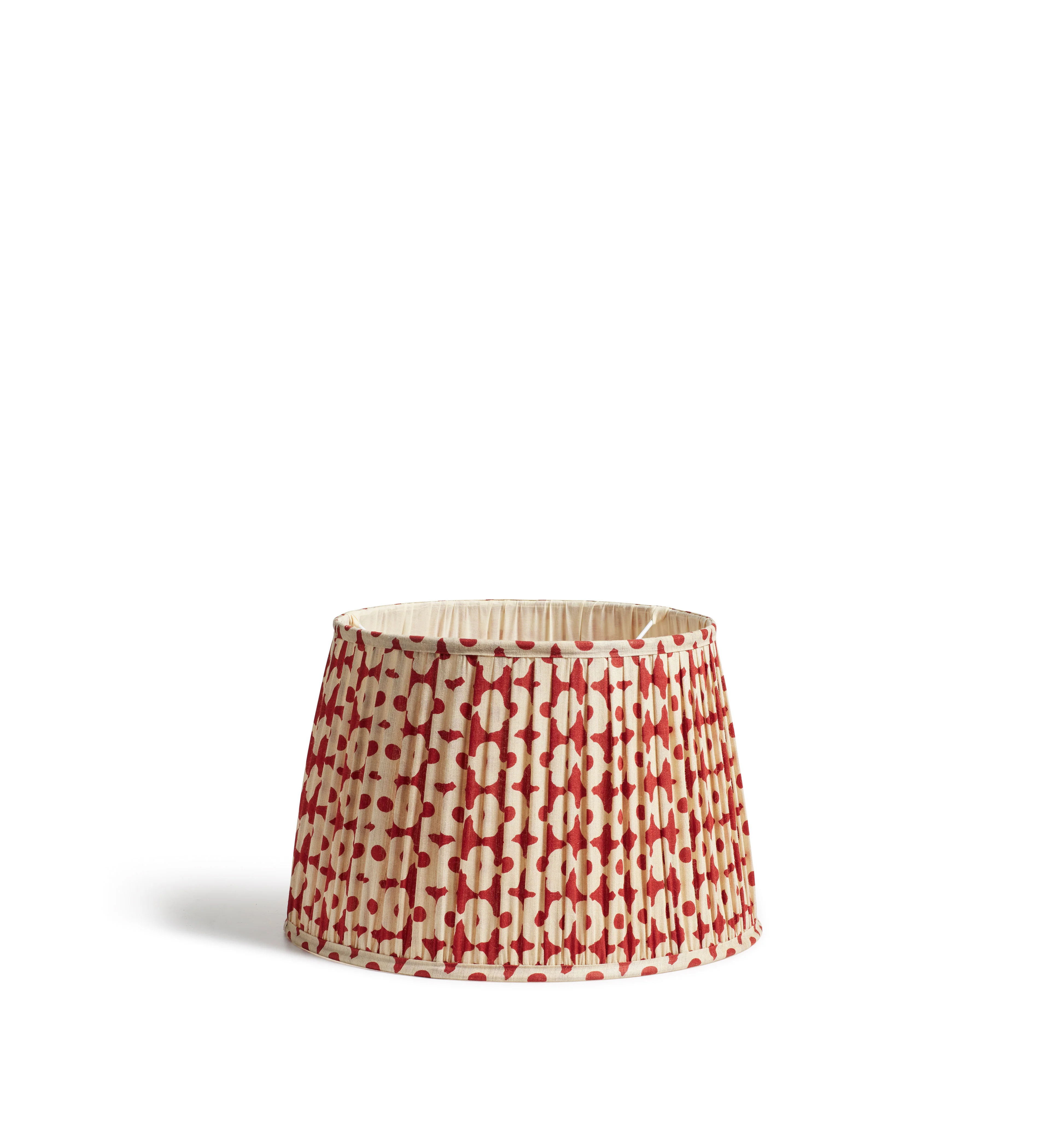 Romneya Silk Pleated Lampshade 35cm – Red Madder