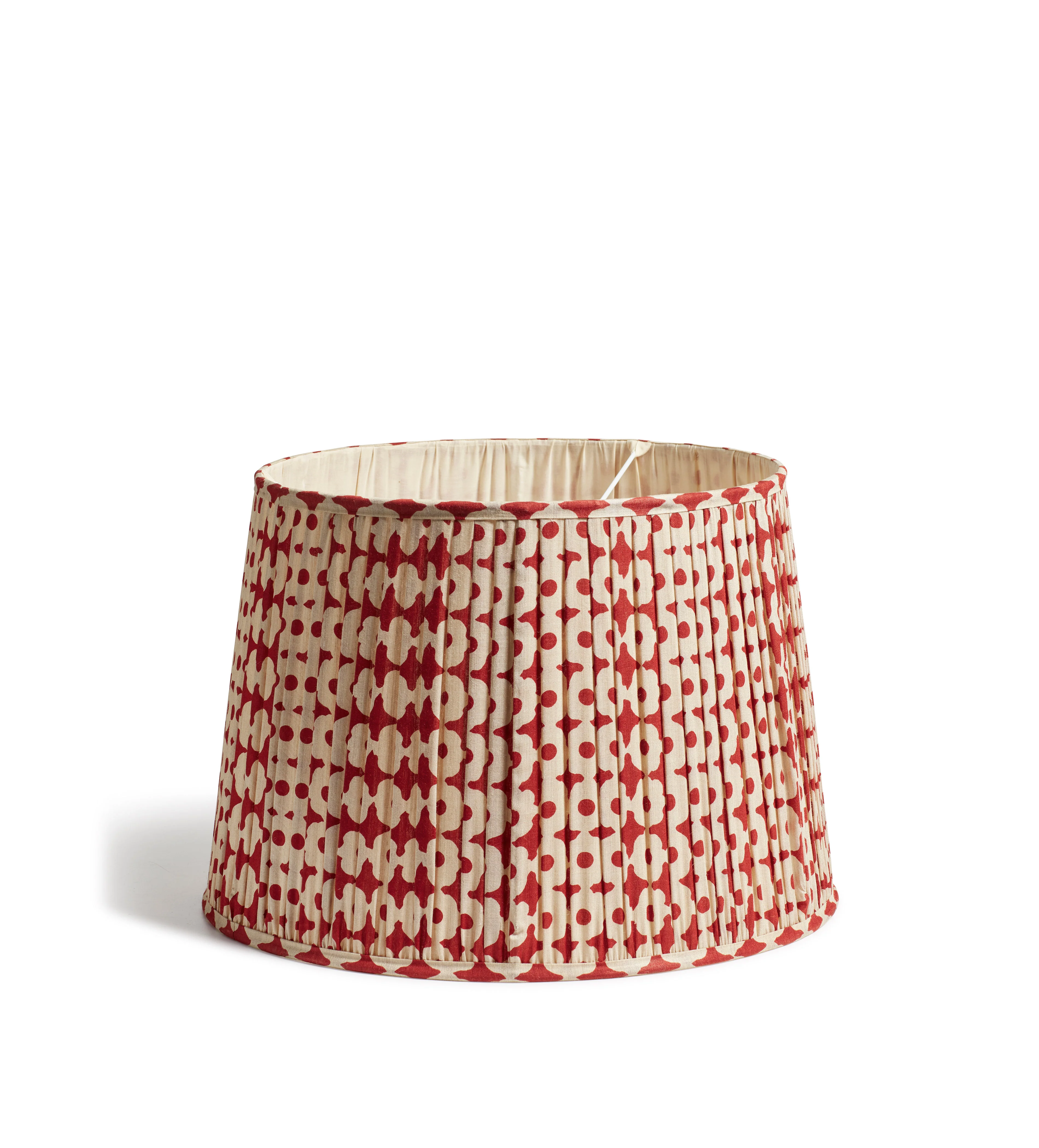 Romneya Silk Pleated Lampshade 45cm – Red Madder