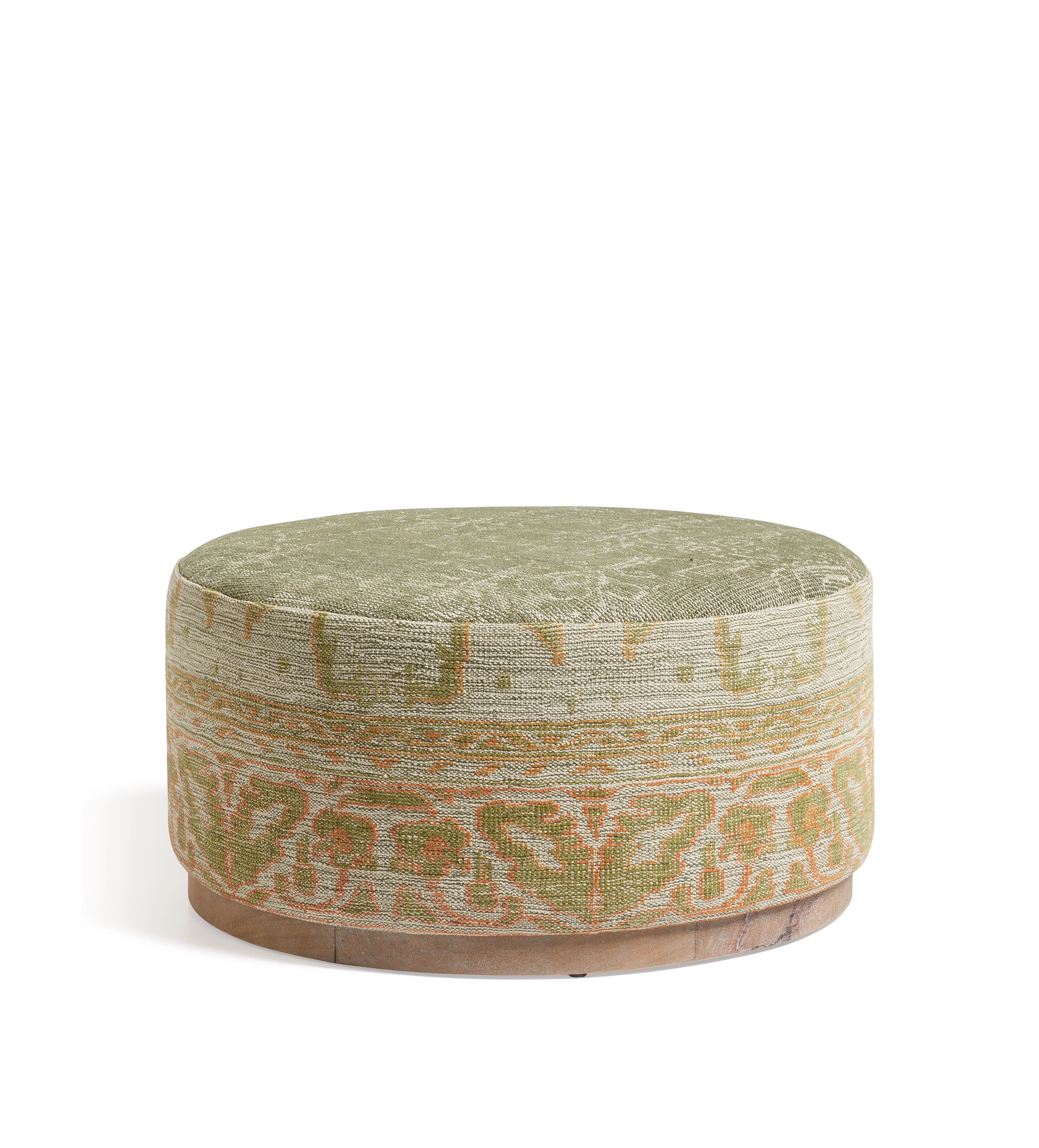 Rosarch Upholstered Ottoman – Sage