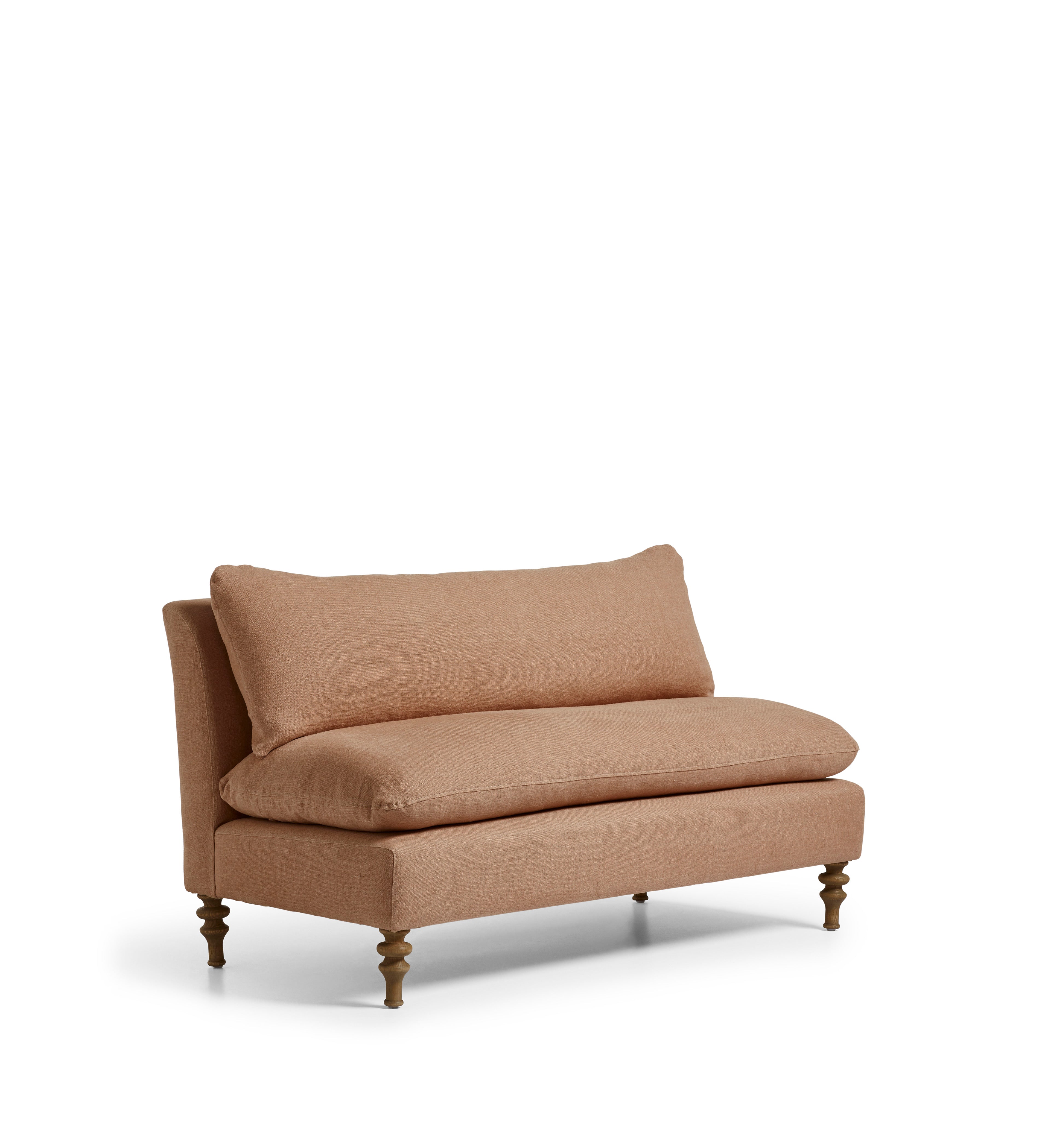 Rosina Linen 2-Seater Sofa – Apricot