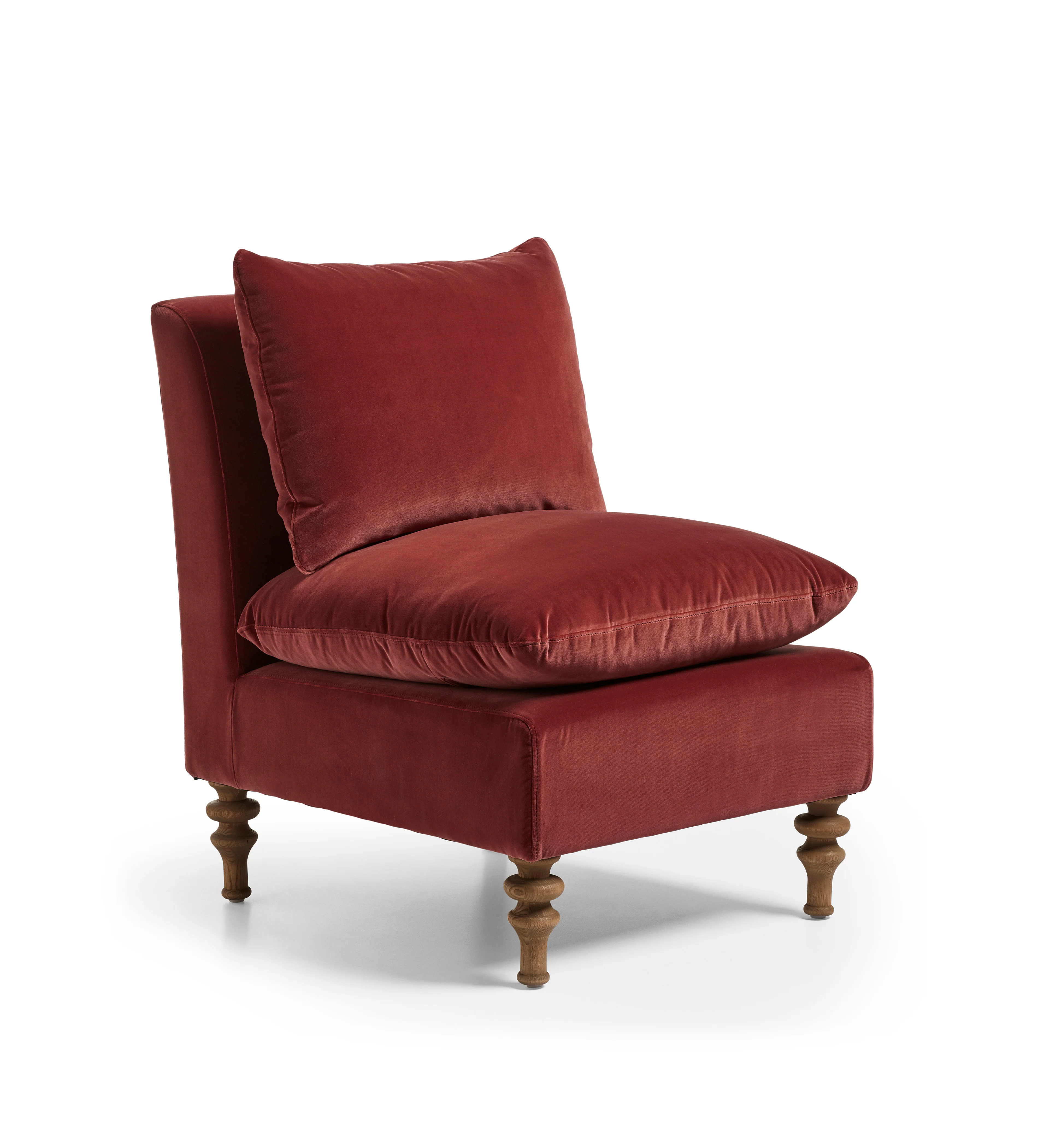 Rosina Velvet Slipper Chair – Blood Orange
