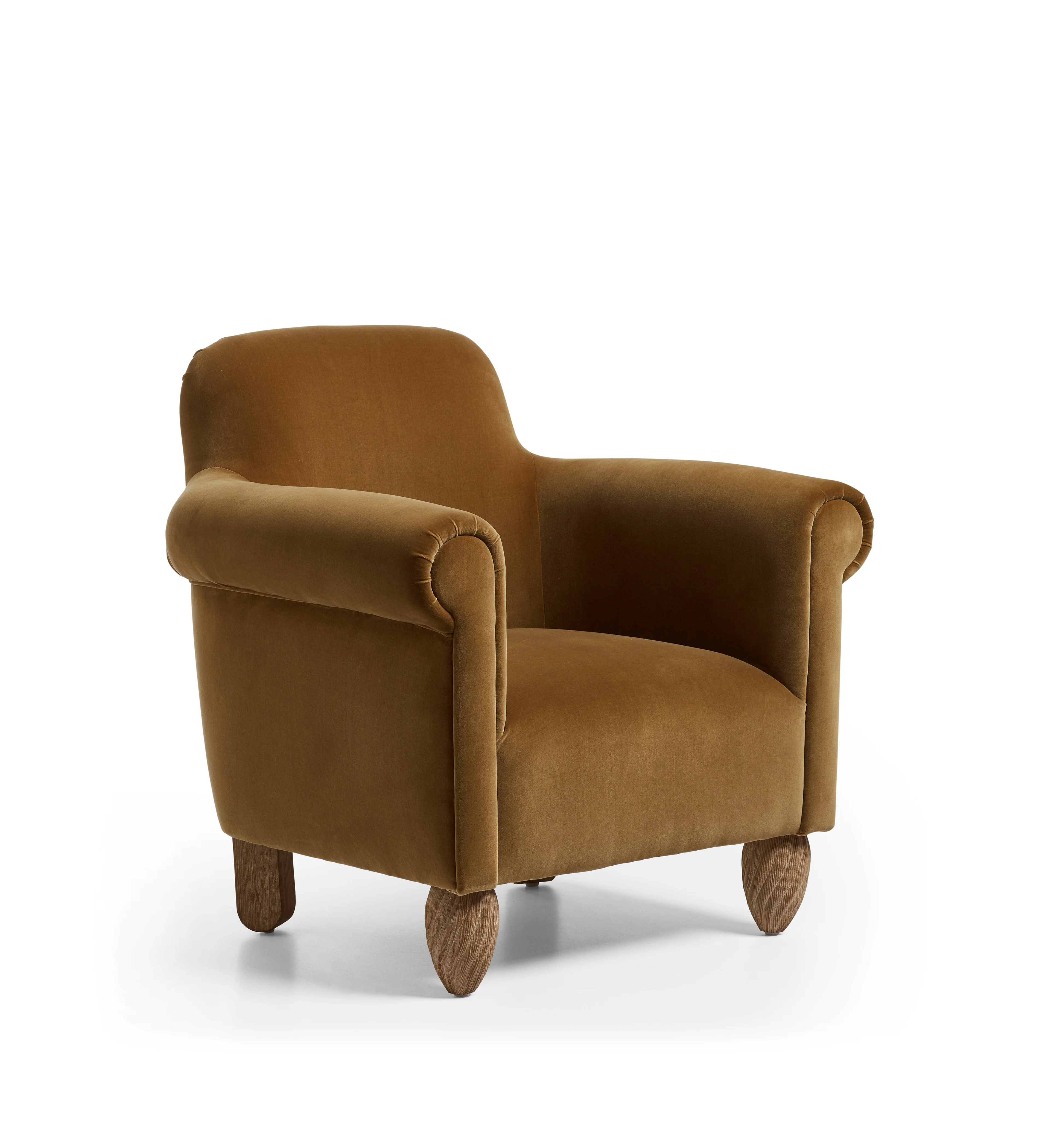 Rupert Velvet Armchair – Fawn