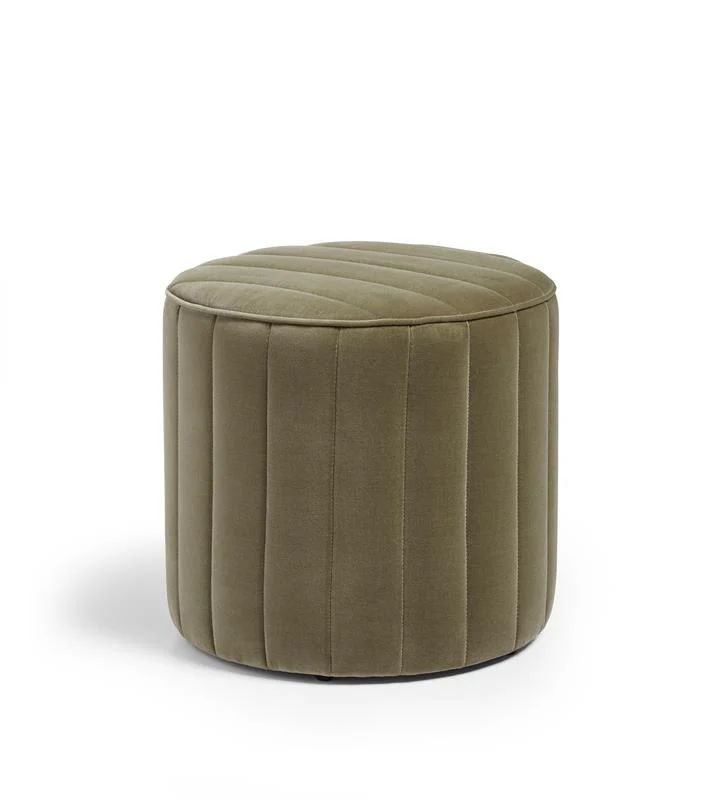 Santorelli Velvet Ottoman – Lichen