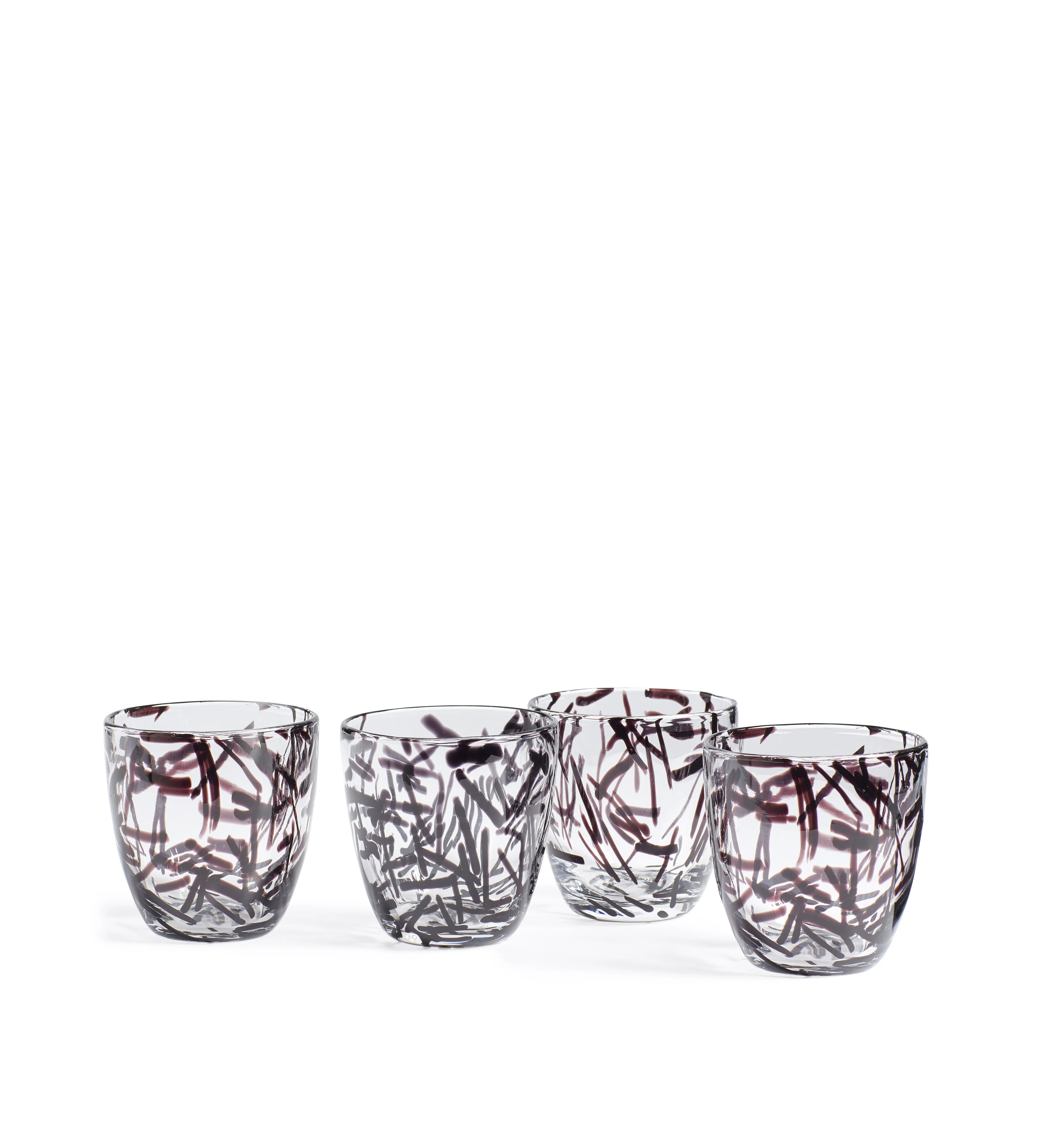 Astratto Short Tumblers – Set of Four – Black