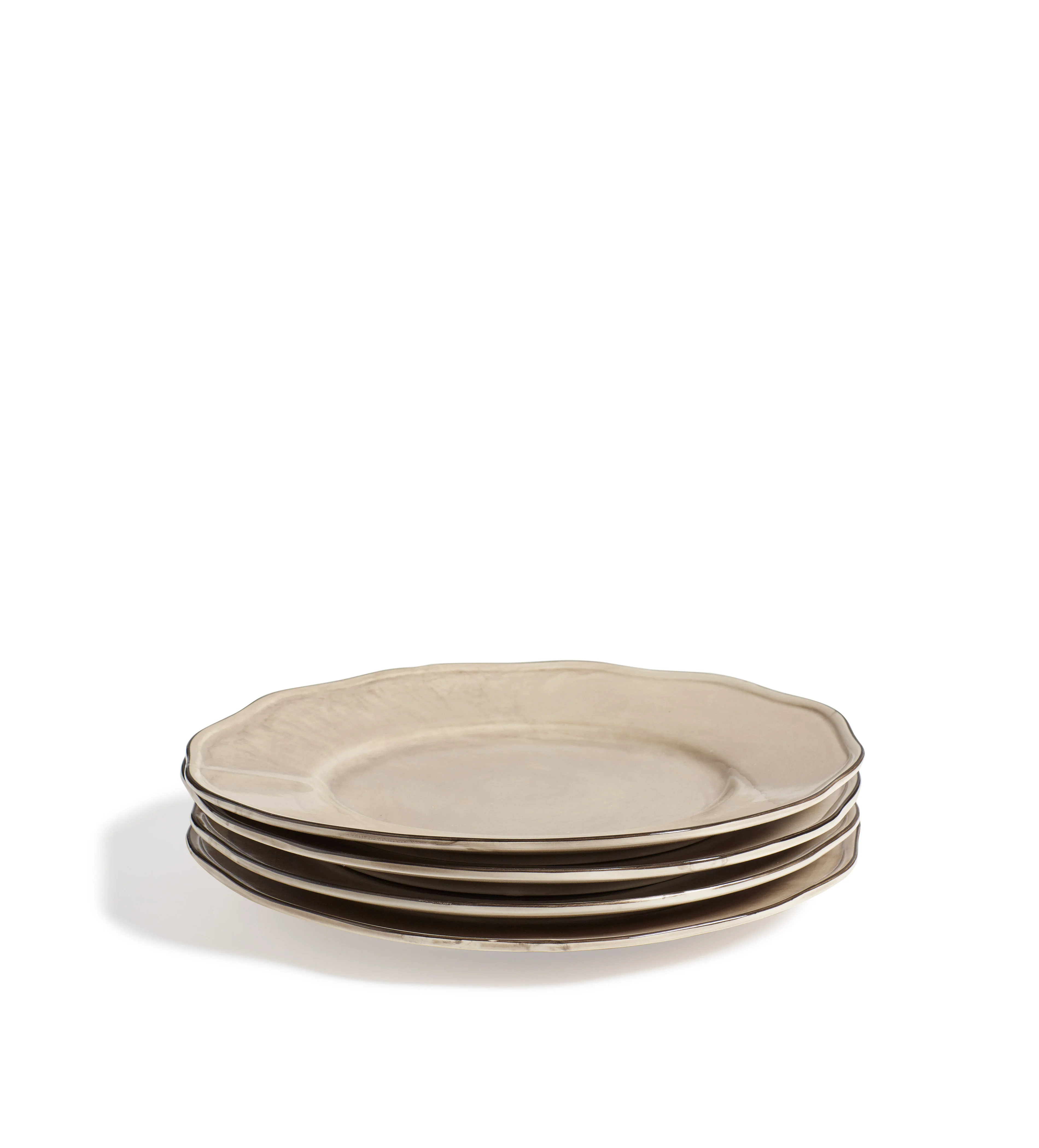 Winslow Dinner Plates – Set of Four – Dove Grey