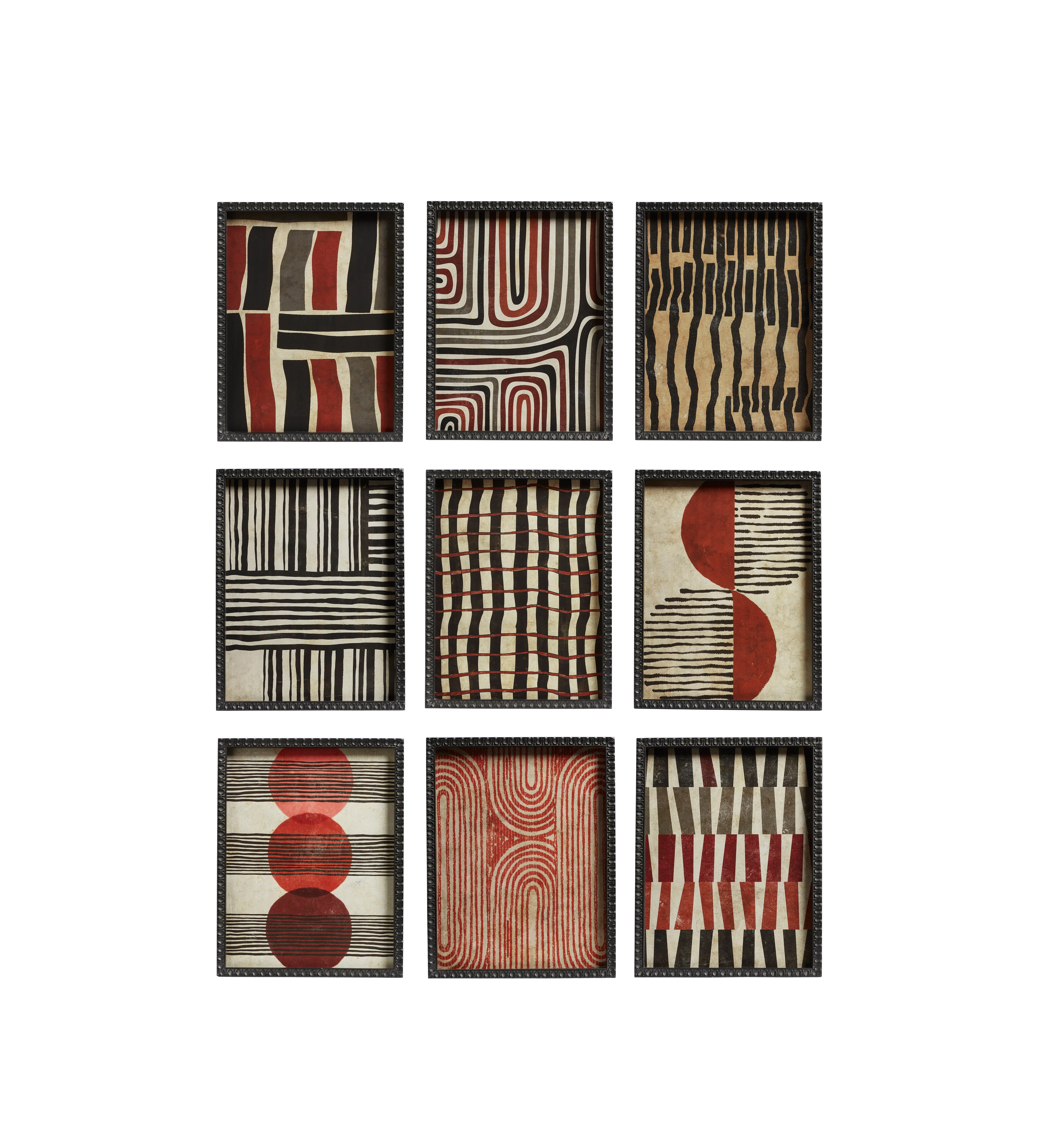 Framed Tramonto Prints – Set of Nine – Multi