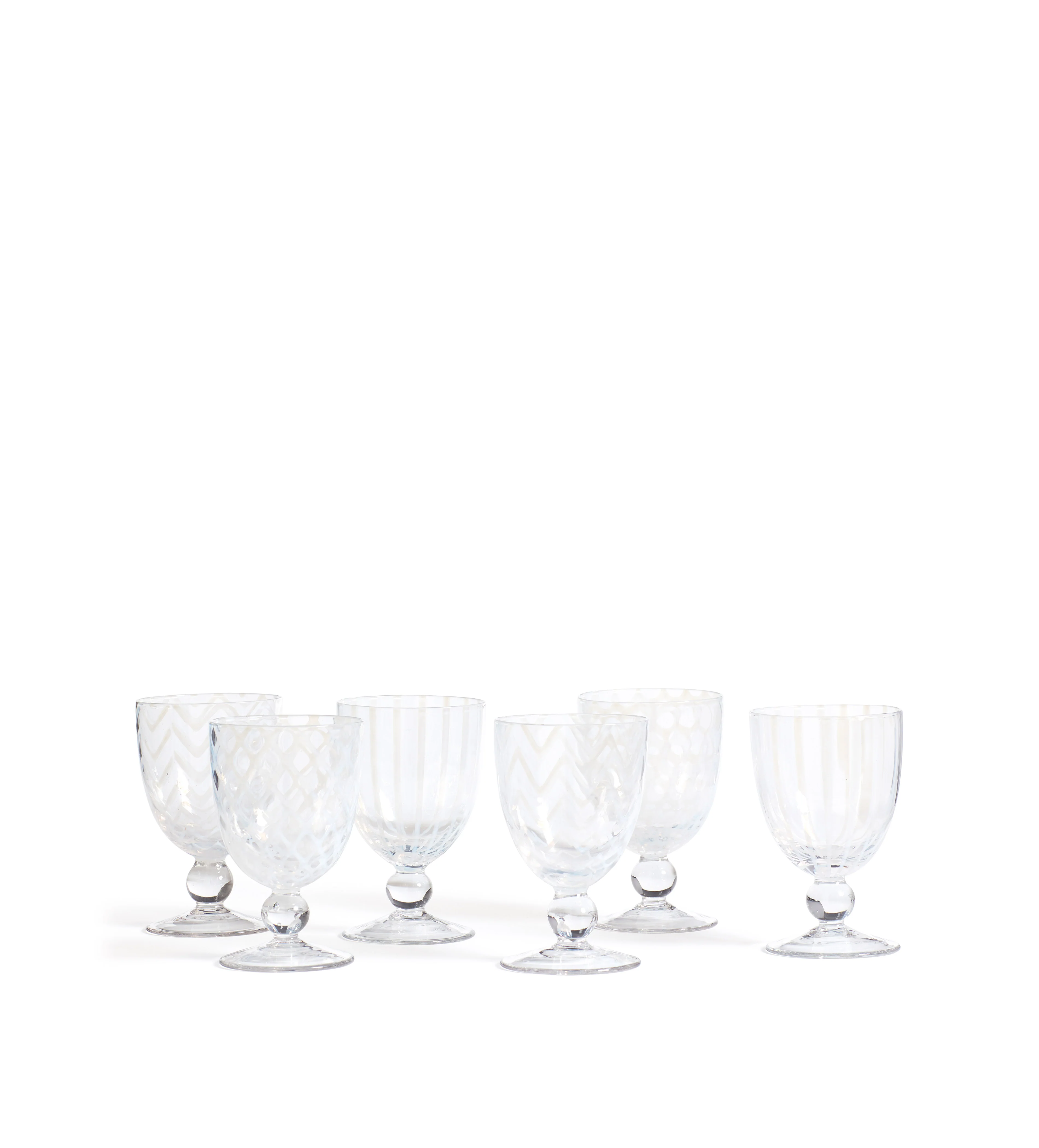 Pulcinella Large Wine Glasses – Set of Six – White